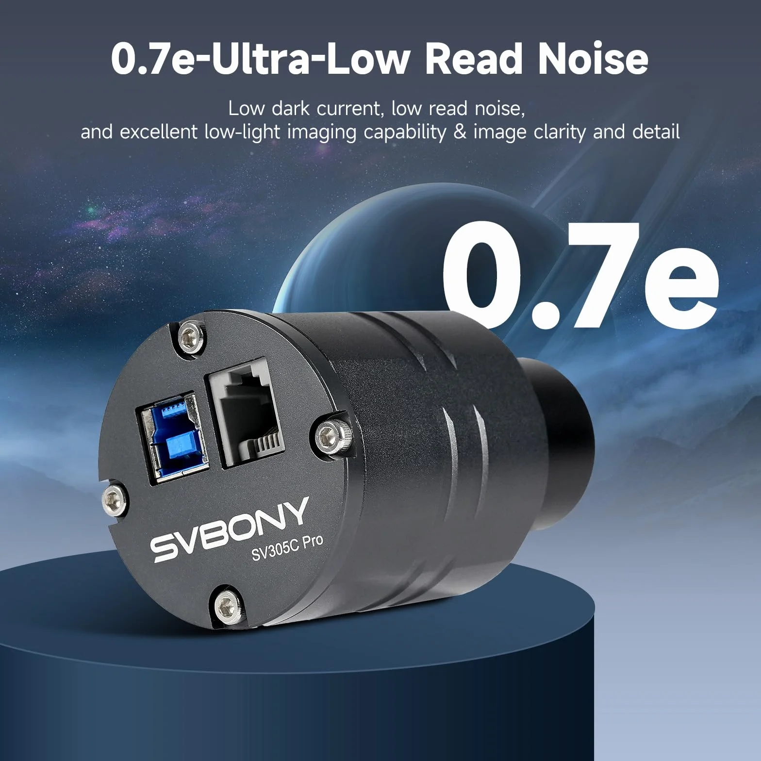Svbony SV305C Pro Kamera Teleskopowa, Okular Teleskopowy 1,25'', Kamera Planetarna 2MP, Czujnik CMOS IMX662, Bufor DDR 128MB, Przewodnik ST4, do Astrofotografii Głębokiego Nieba i Planetarnego