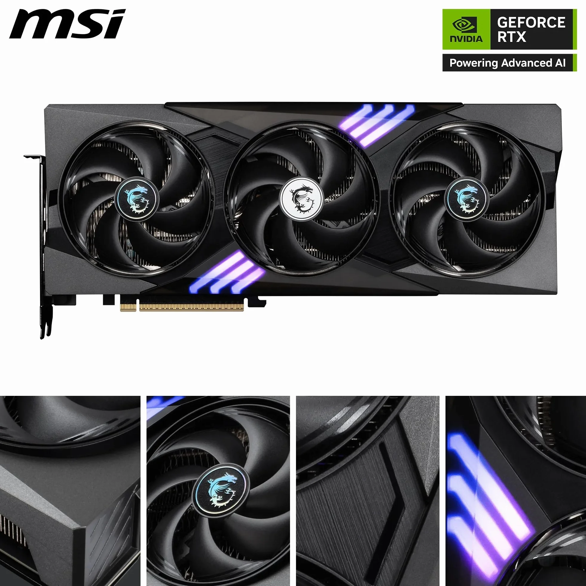 MSI Karta graficzna NVIDIA GeForce RTX 5070 12G Gaming Trio OC 192 Bit GDDR7, częstotliwość Boost do 2625 MHz, PCIe Gen 5, DLSS 4, DP 2.1 x 3, HDMI 2.1 x 1