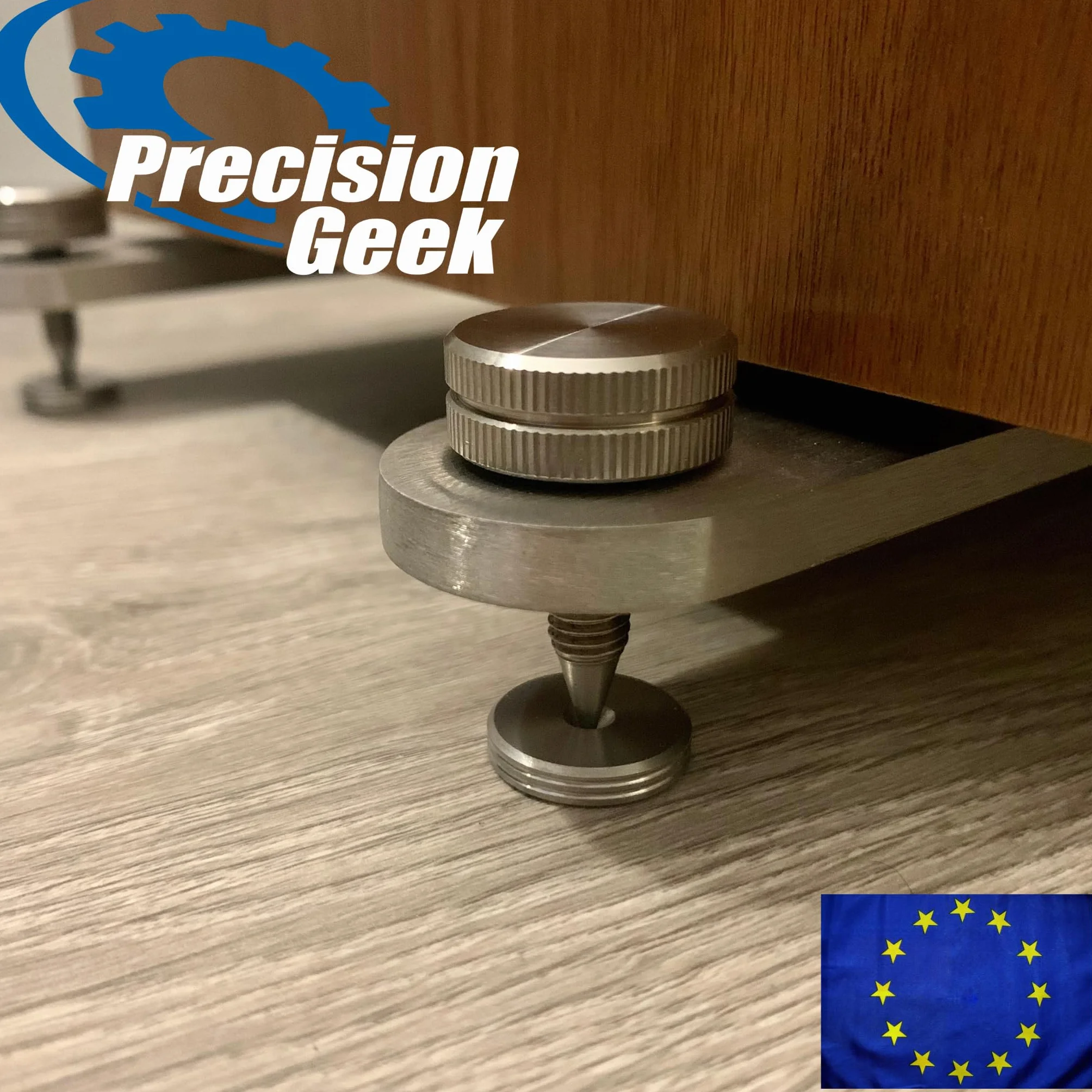 PrecisionGeek - Podkładki Pod Kolce Głośnikowe Średnica 20mm L- 4,5mm, Stal Nierdzewna (8 sztuk)