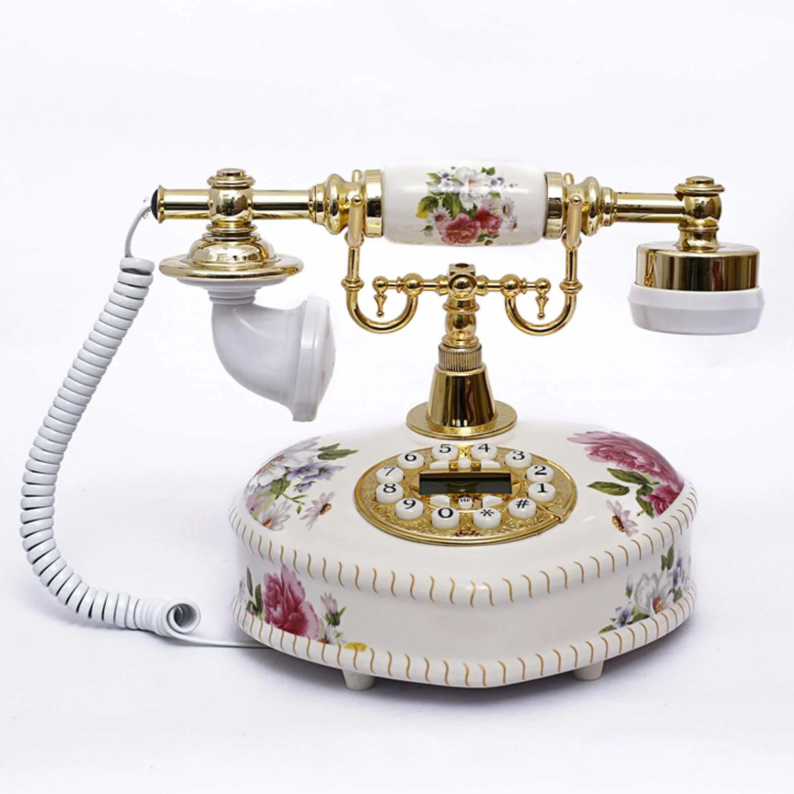 Telefon retro, replika antycznego telefonu, ceramiczny wystrój domu telefon stacjonarny na biurko, Vintage Retro telefon stacjonarny dla biura Hotel rodzinny