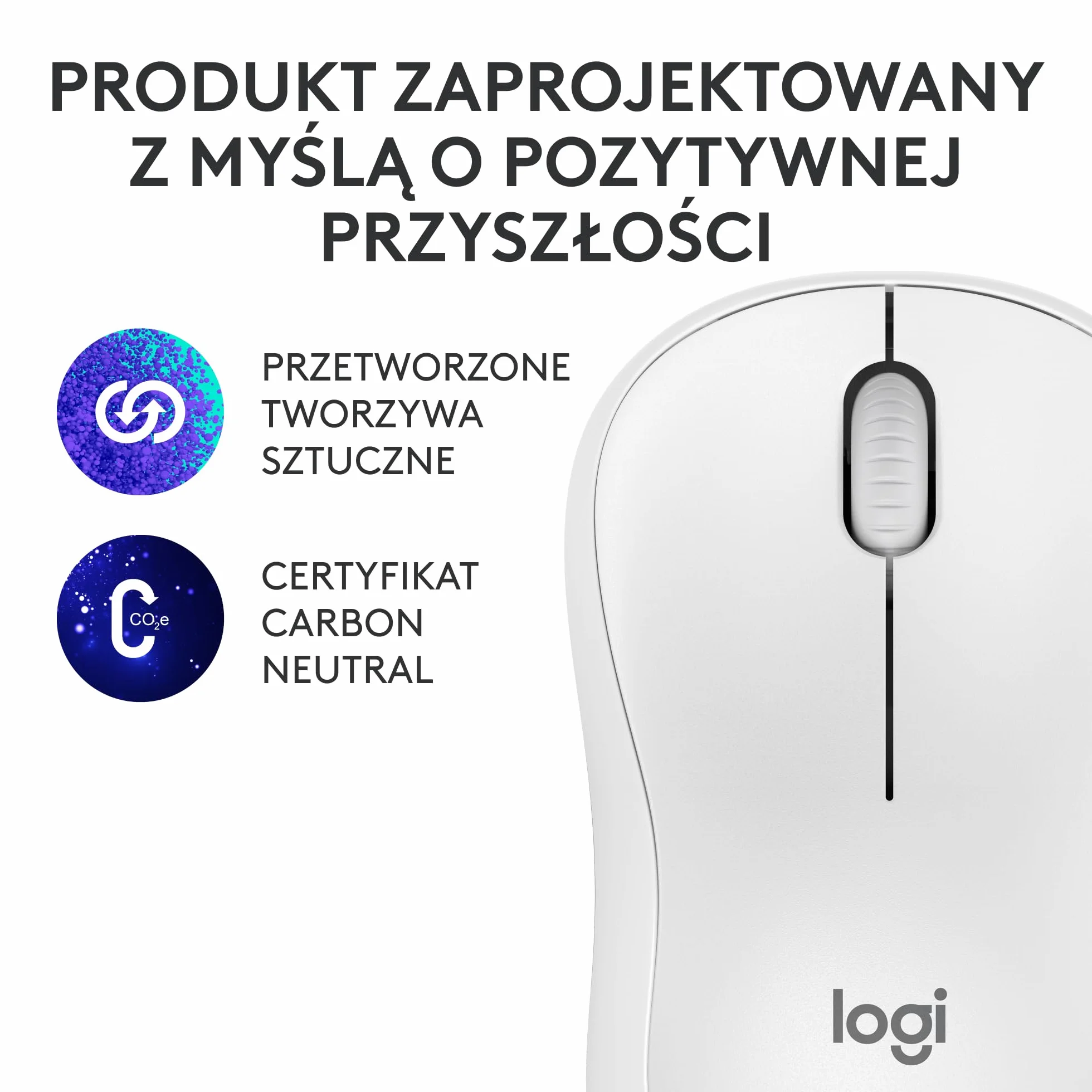 Logitech M240 Silent Bluetooth mysz bezprzewodowa kompaktowa 18 miesięcy bateria Biały