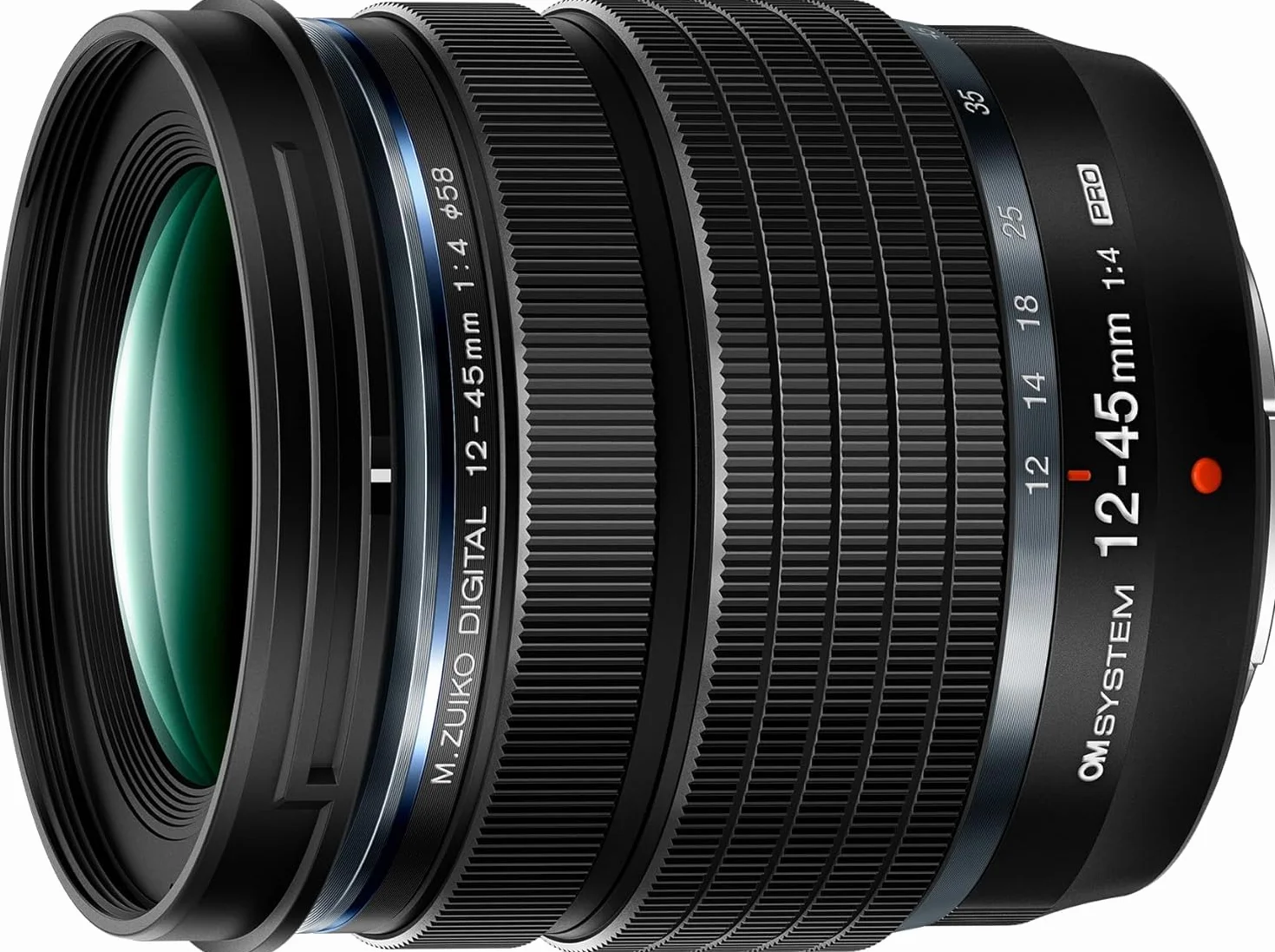 OM SYSTEM M.Zuiko Digital ED 12-45mm F4.0 PRO - Obiektyw Zoom do MFT | Standardowy obiektyw stałoogniskowy, lekka konstrukcja 254 g, uszczelnienie IPX1, kompatybilny z Olympus OM-D i Panasonic G.