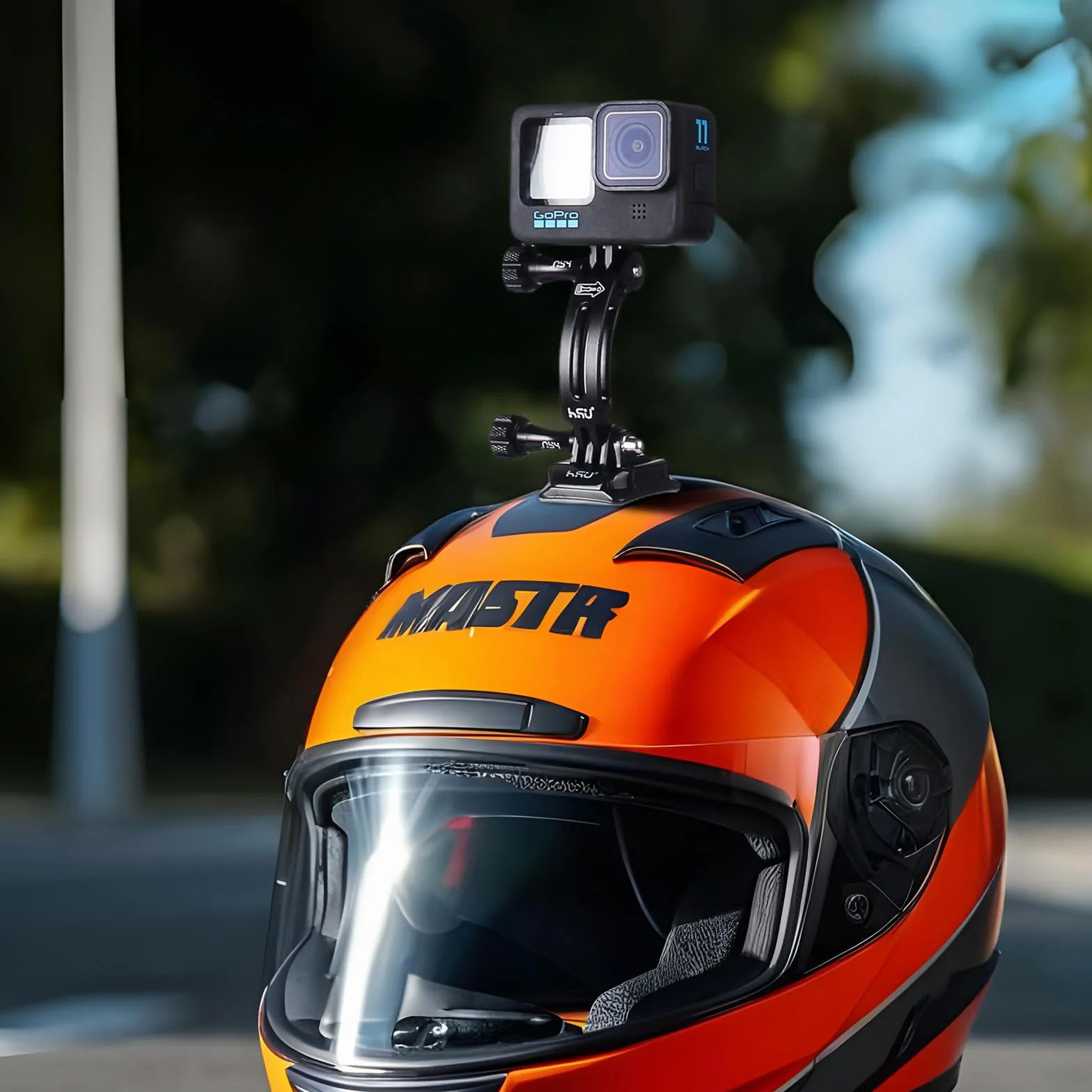 HSU Zakrzywione ramię przedłużające do GoPro ze stopu aluminium 7,6 cm