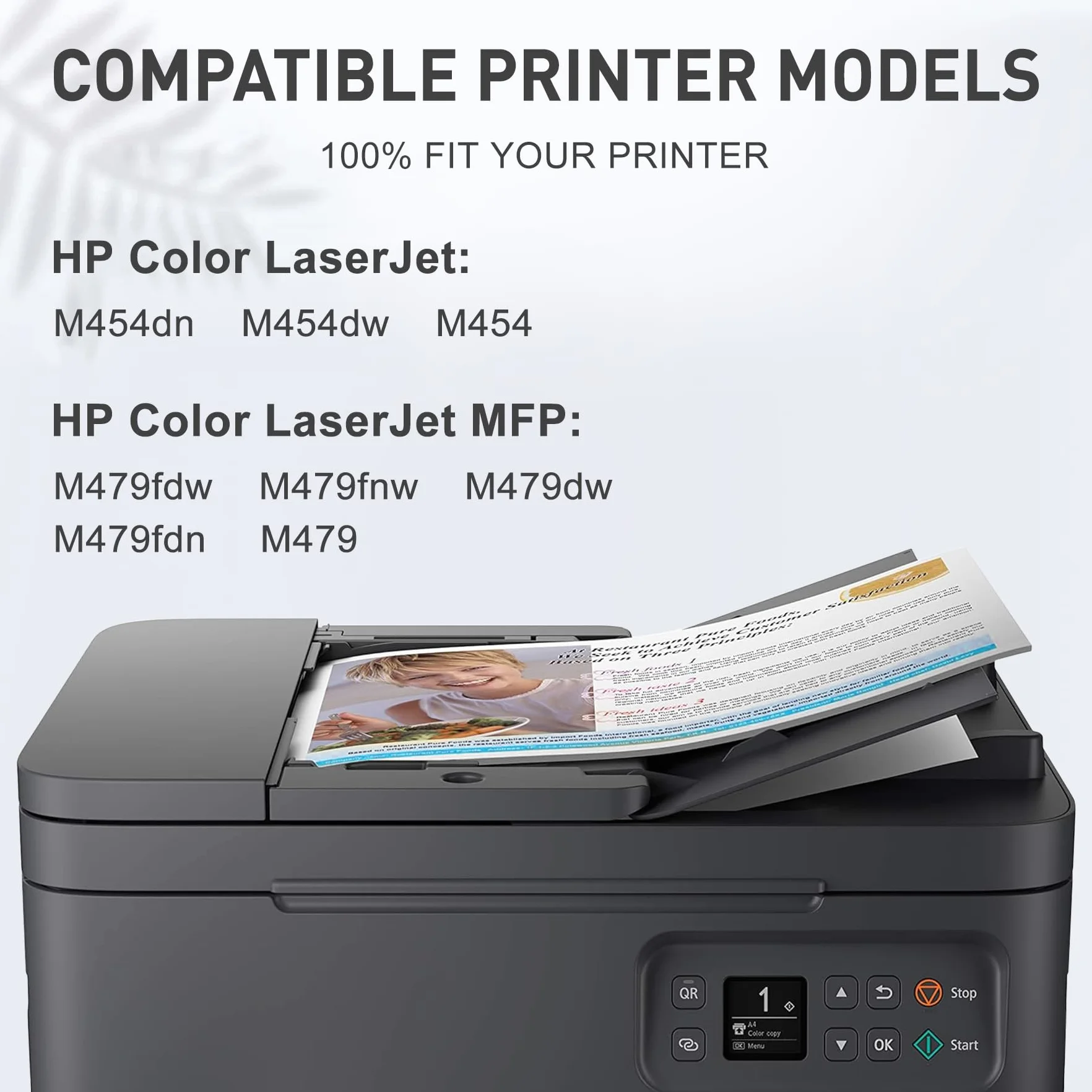 Kasety z tonerem 415A (bez chipów) zamiennik dla tonerów HP 415A 415X działają dla HP Color LaserJet Pro M454dn M454dw MFP M479fdw M479dw M479dn (4 sztuki)