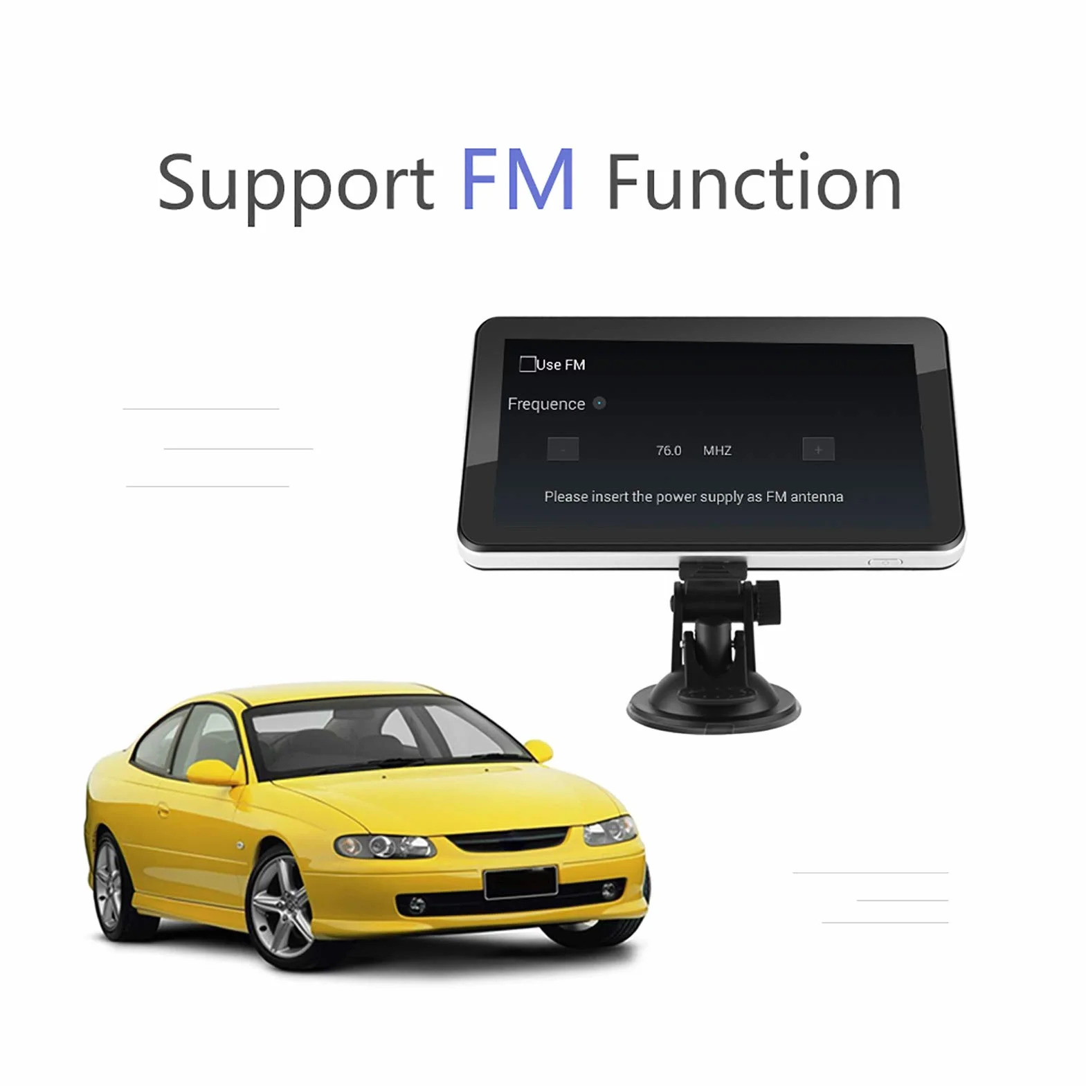 Nawigator GPS, 7-calowy ekran dotykowy Przenośny nawigator samochodowy Nawigacja GPS DDR256M 8G FM z bezpłatną mapą (Europa)