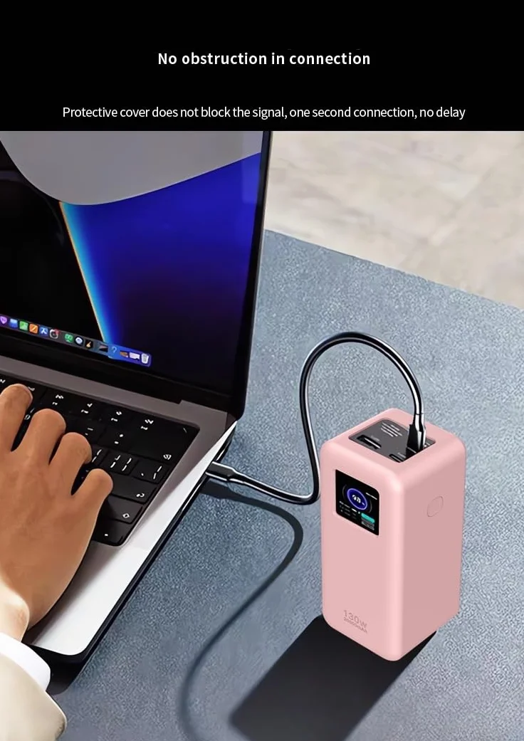 FTRONGRT Etui kompatybilne z UGREEN Nexode 20000 mAh 130 W Power Bank, pełna ochrona, pyłoszczelne, zapobiegające upadkom, silikonowe etui ochronne kompatybilne z UGREEN Nexode 20000 mAh 130 W czarne