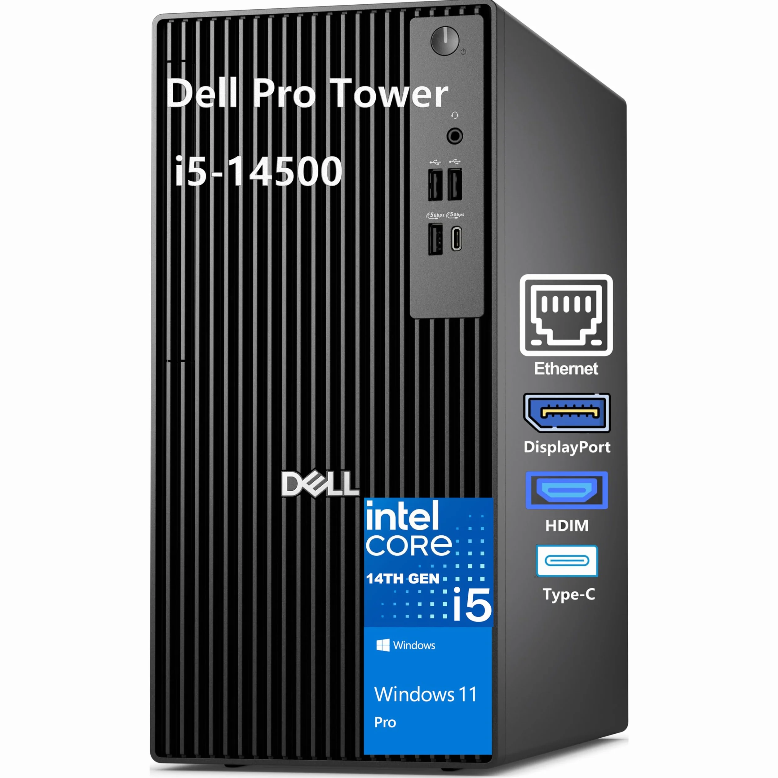 Dell Komputer stacjonarny Tower Business, Intel Quad-Core i3-10100, 2 GB DDR4 RAM, 512 GB PCIe SSD, Windows 11 Pro