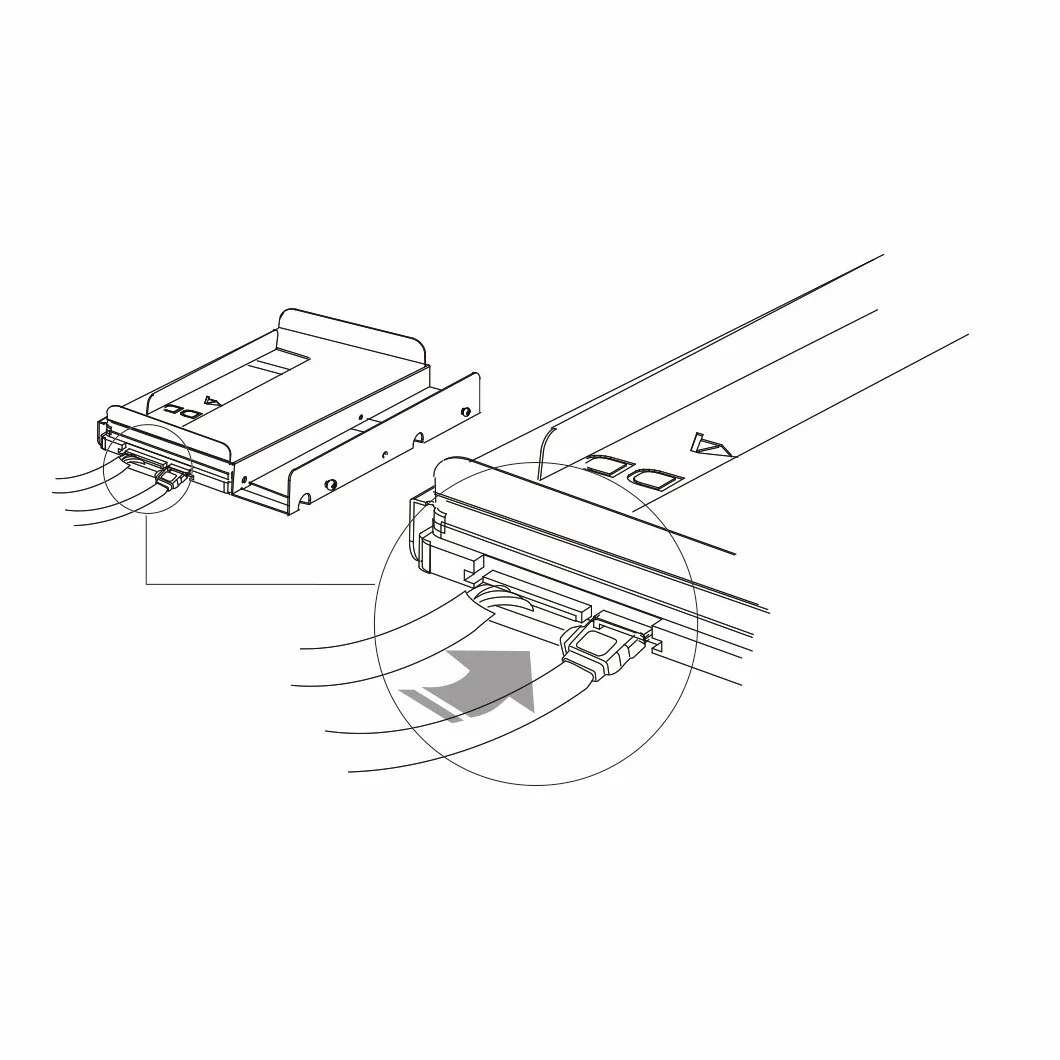 FANTEC QB Bracket 25, 3,5" do 2,5" adapter do dysków twardych do obudowy serii QB, czarny