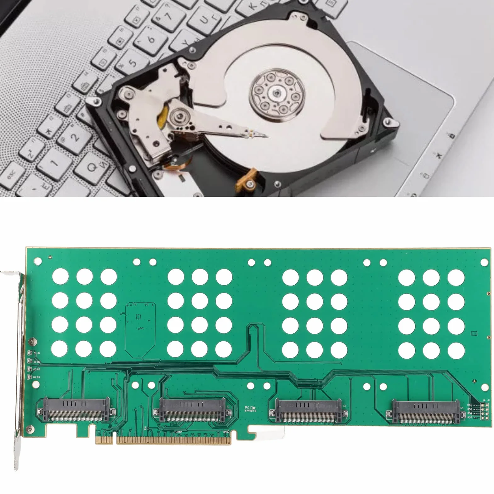 Karta rozszerzenia dysku twardego PCIE 3.0 X16 M.2 U.2 SSD Karta NVMe na kartę PCIe zapewniająca szybszą wydajność systemu w komputerach stacjonarnych