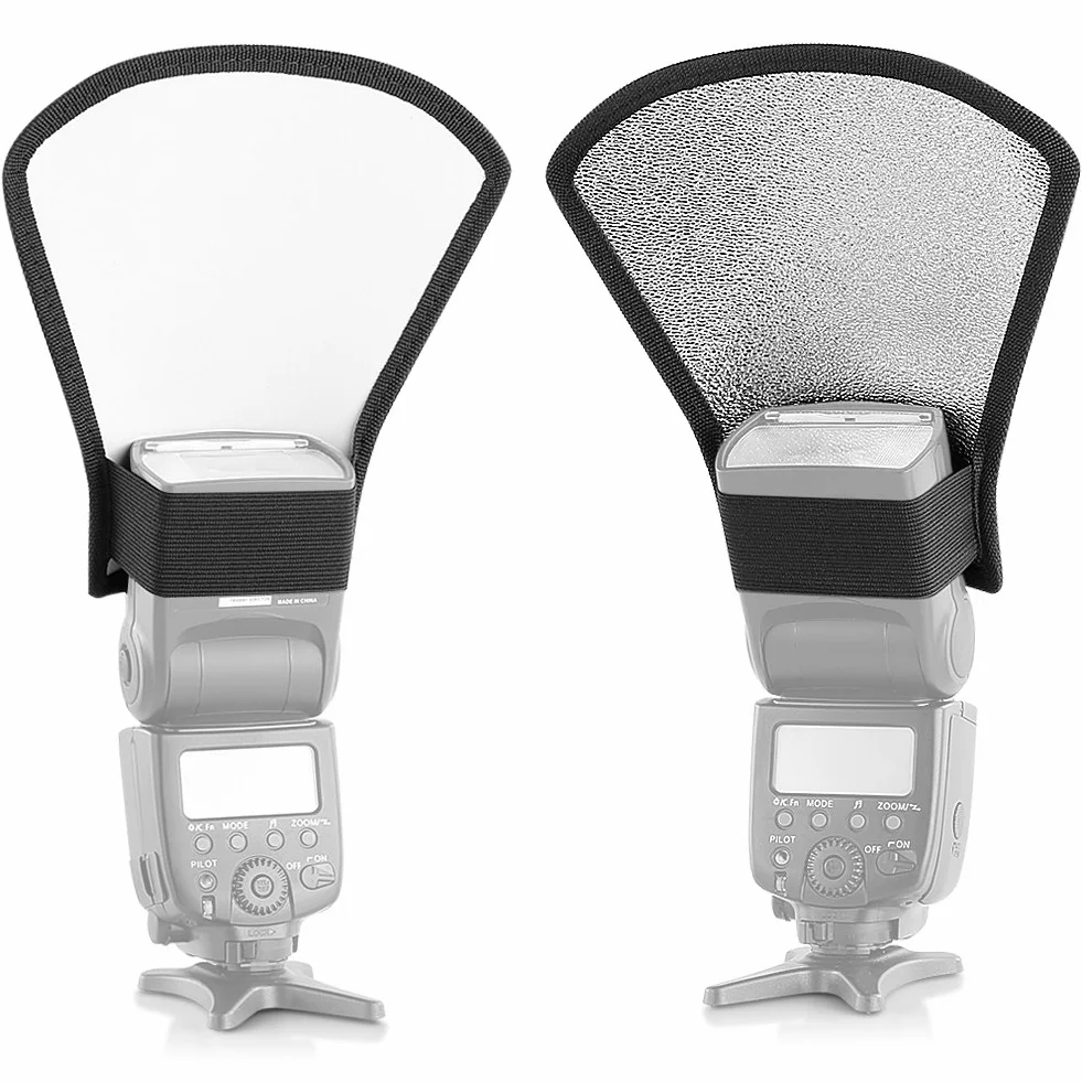 Neewer® Dyfuzor Flash srebrny/biały reflektor do Nikon Speedlite SB-600, SB-800, SB-900, Canon Speedlite 380EX 430EX 550EX 580EX Vivita Flash Sunpack Sony Pentax Olympus Yongnuo Neewer Godox Flash