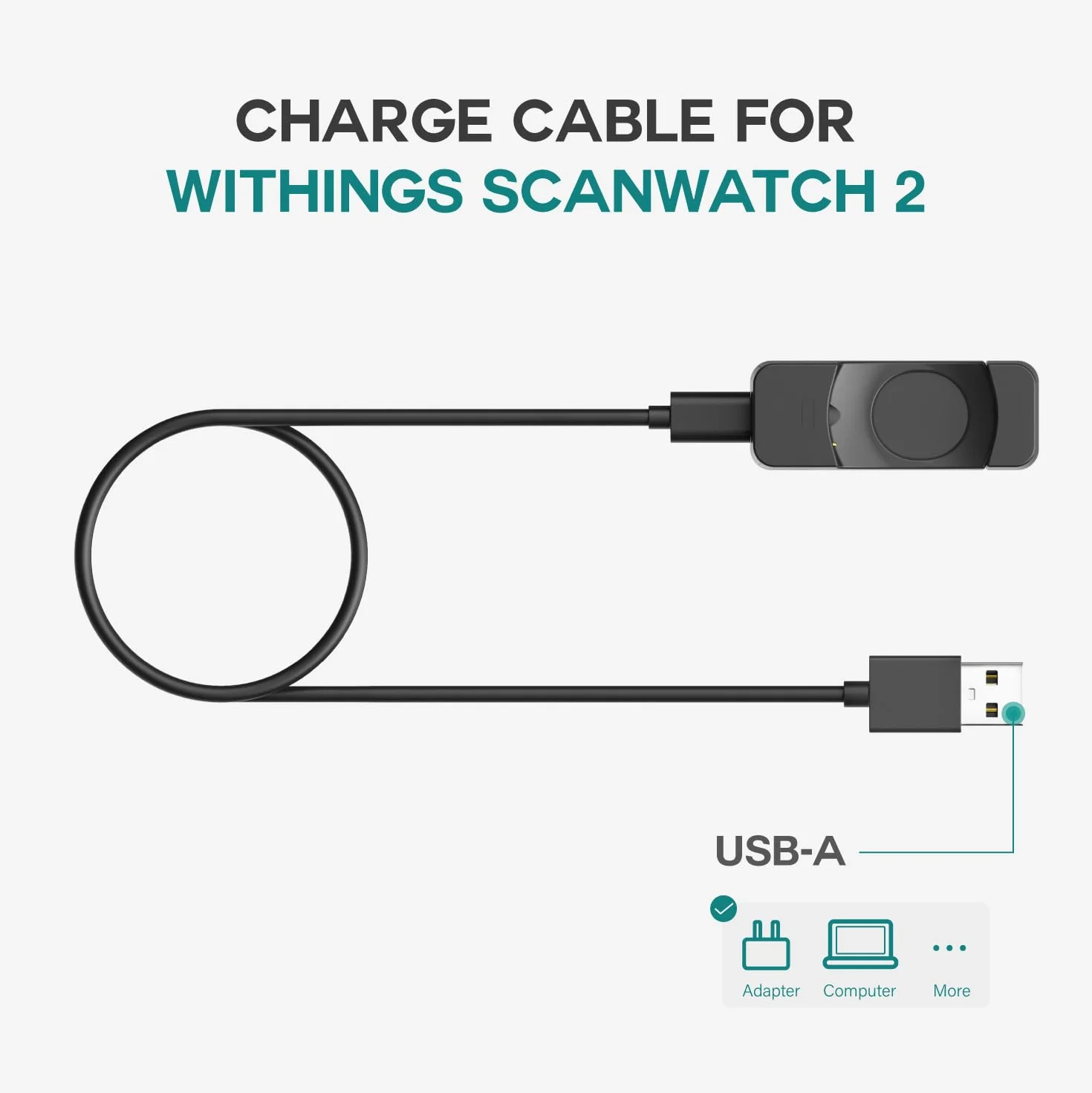 TUSITA Ładowarka Kompatybilny z Withings Scanwatch 2 Scanwatch Light 1M
