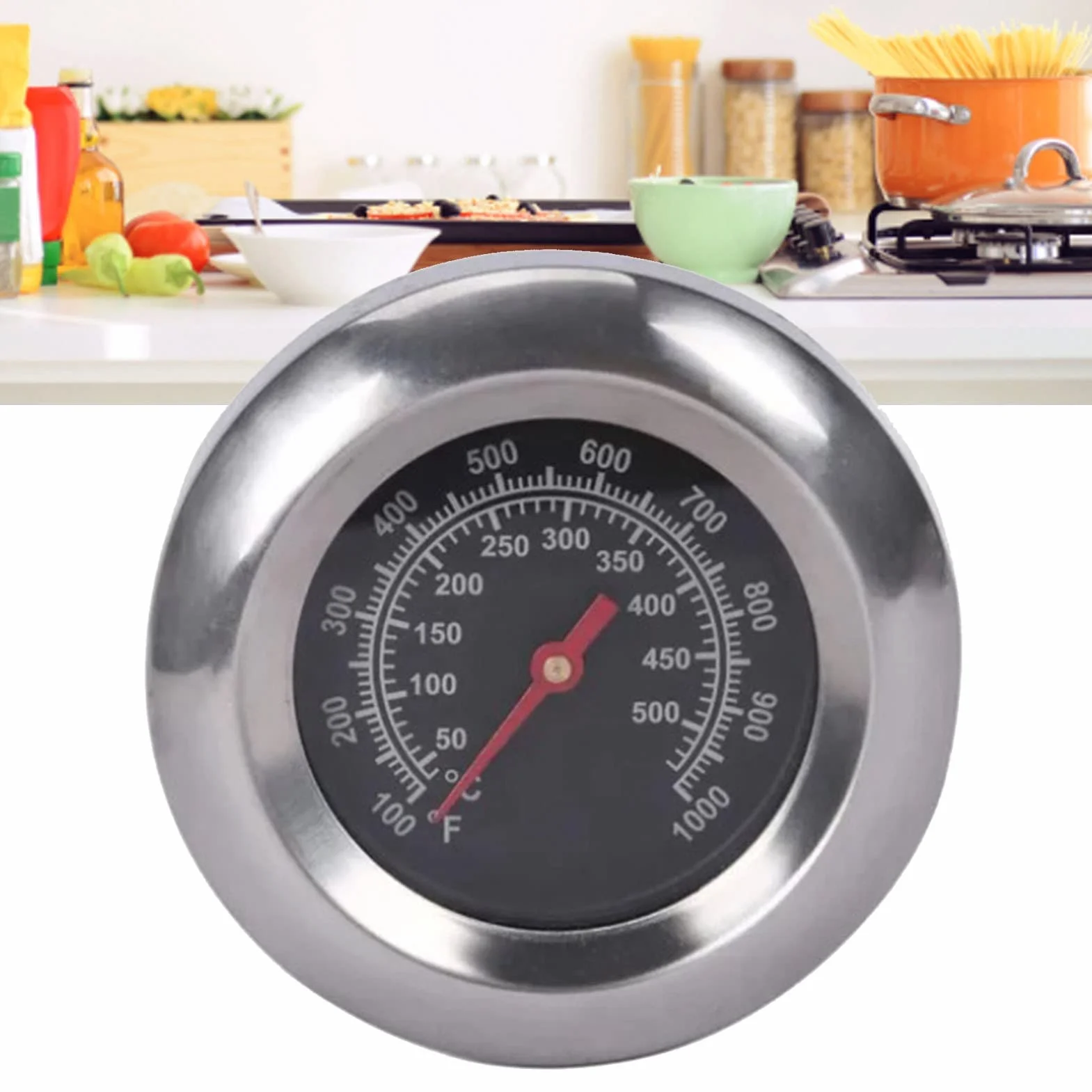 Stal Stopowa Wysoka, JX 3G 2 Termometr Kuchenny Grill Grill Dokładność M10 Gwint Grill Termometry Producent Sprzedaż Bezpośrednia Wskaźnik Temperatury dla Palacza Duża Twarz