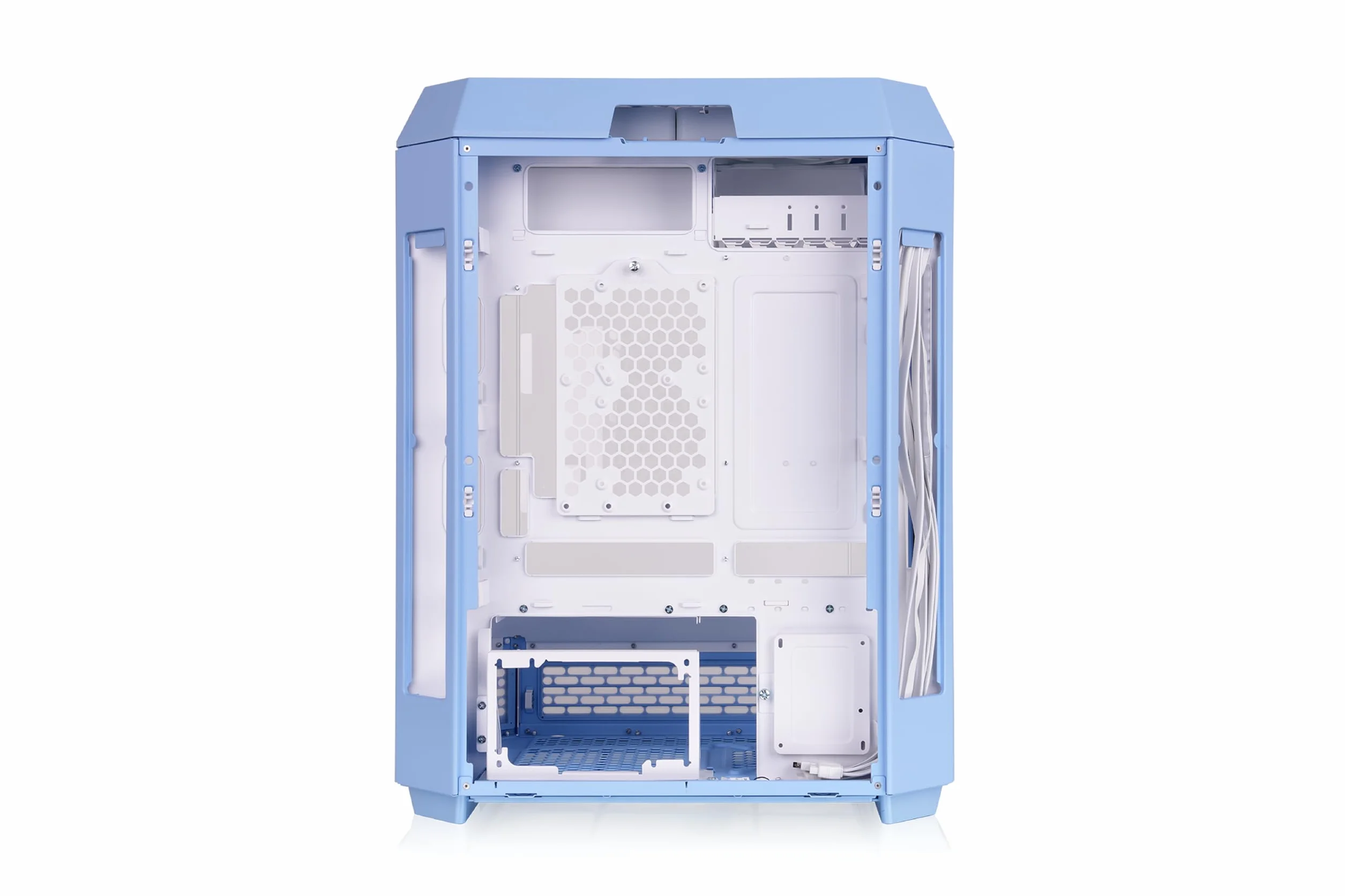 Obudowa Tower 600 Hydrangea Blue Mid-Tower ATX; 3 panele ze szkła hartowanego; wsparcie płyty głównej z ukrytym złączem; obrotowe gniazda PCI-e; CA-1Z1-00MFWN-00; 3 lata