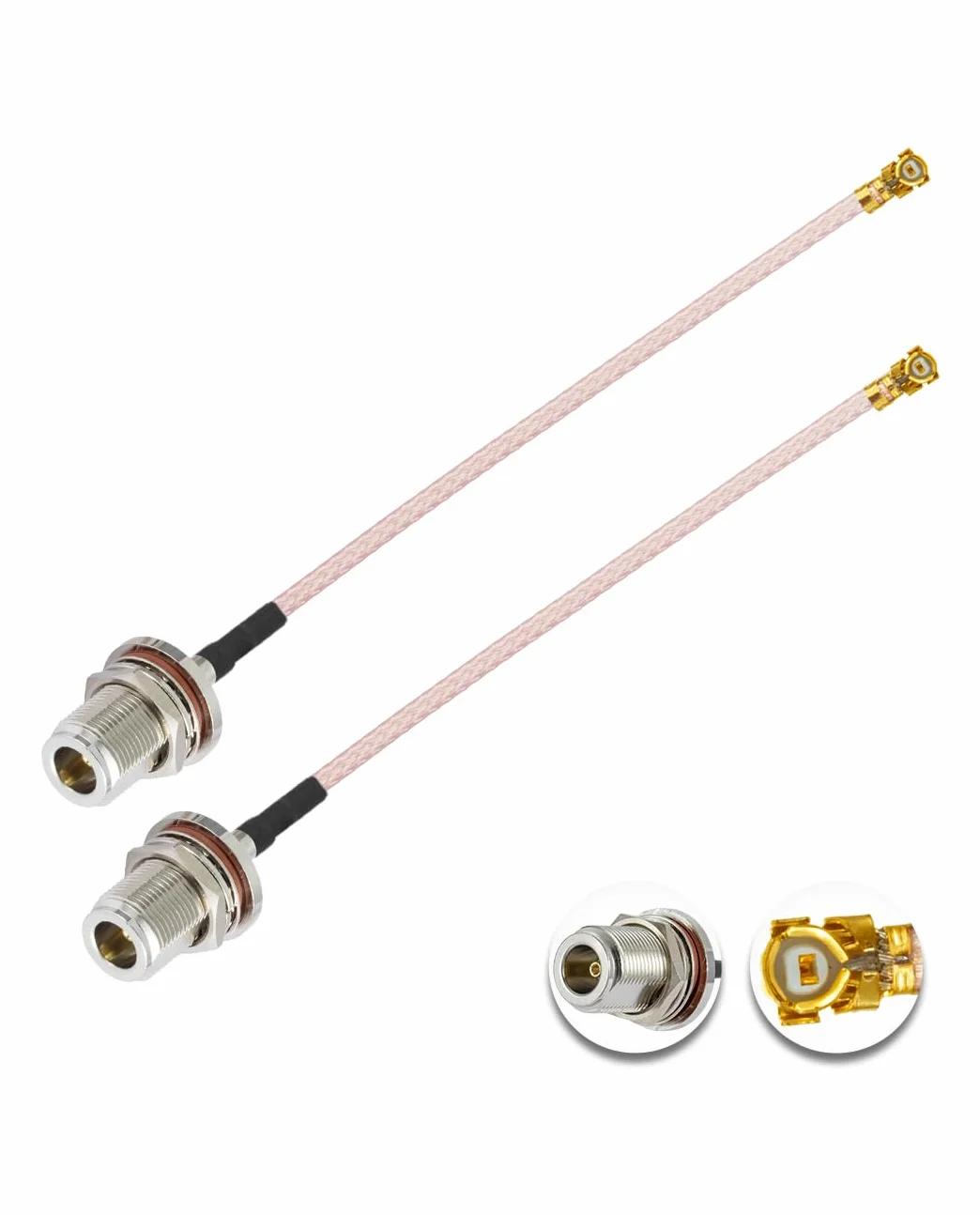 Vecys Kabel Koncentryczny U.F.L.1 do N Typu żeńskiego 10cm RG178 Pigtail do Routerów Bezprzewodowych
