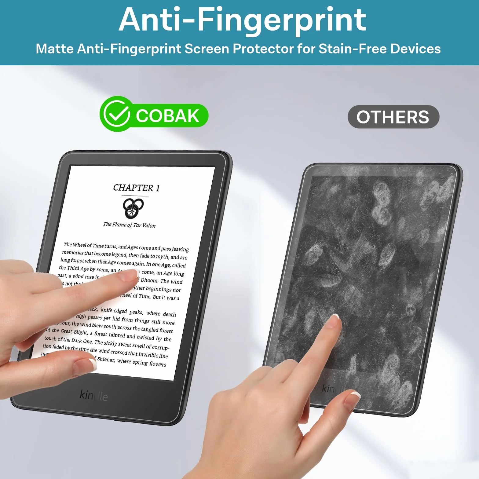 CoBak Matowa Ochrona Ekranu do Kindle 11. Generacji 2024/2022, Kobo Nia, PocketBook – Folia PET 3 sztuki
