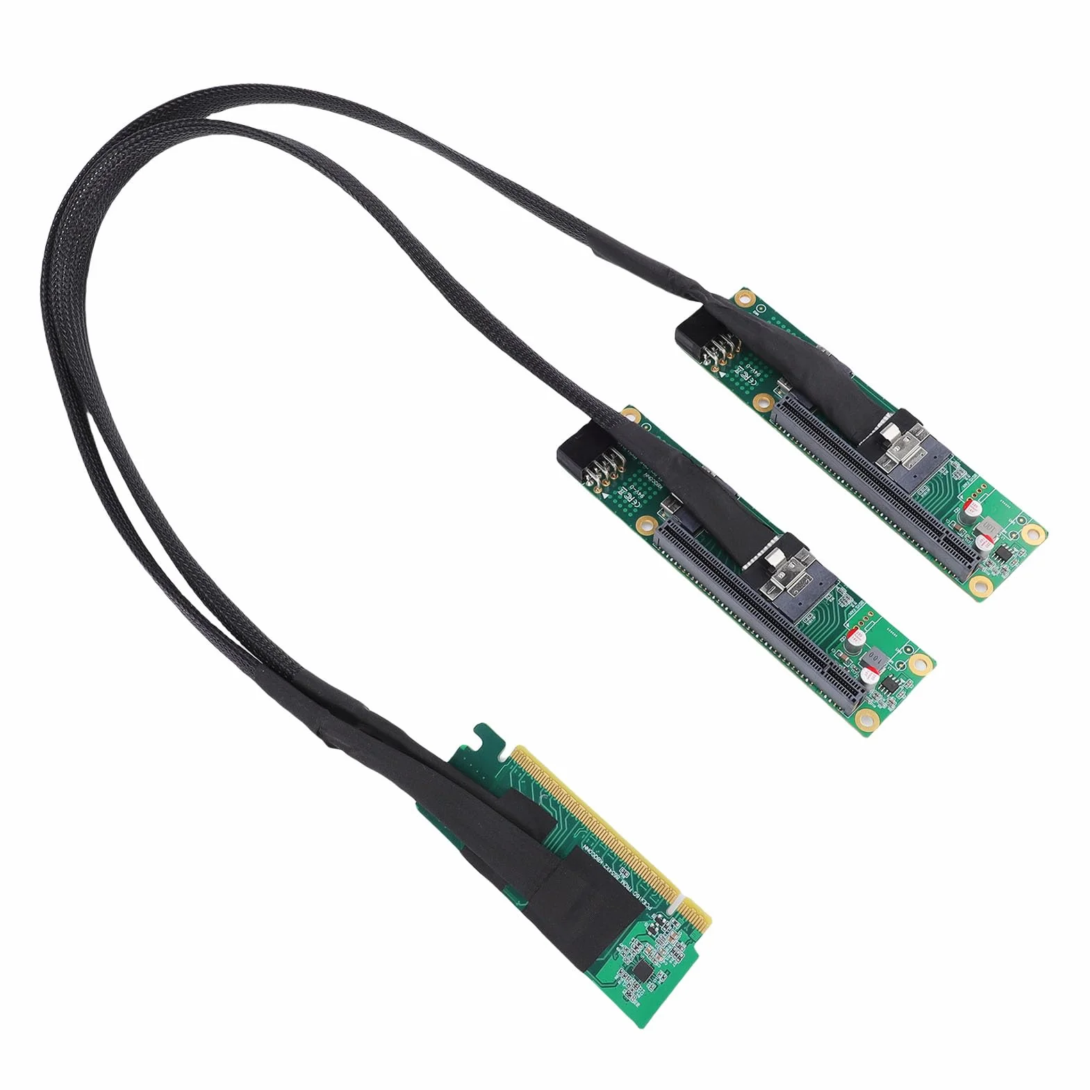 Alomejor Wysokowydajny Dzielony Przedłużacz PCIe 4.0 X16 do SFF-8654 do Wszechstronnych Płyt Głównych Komputerów 1 Sztuka