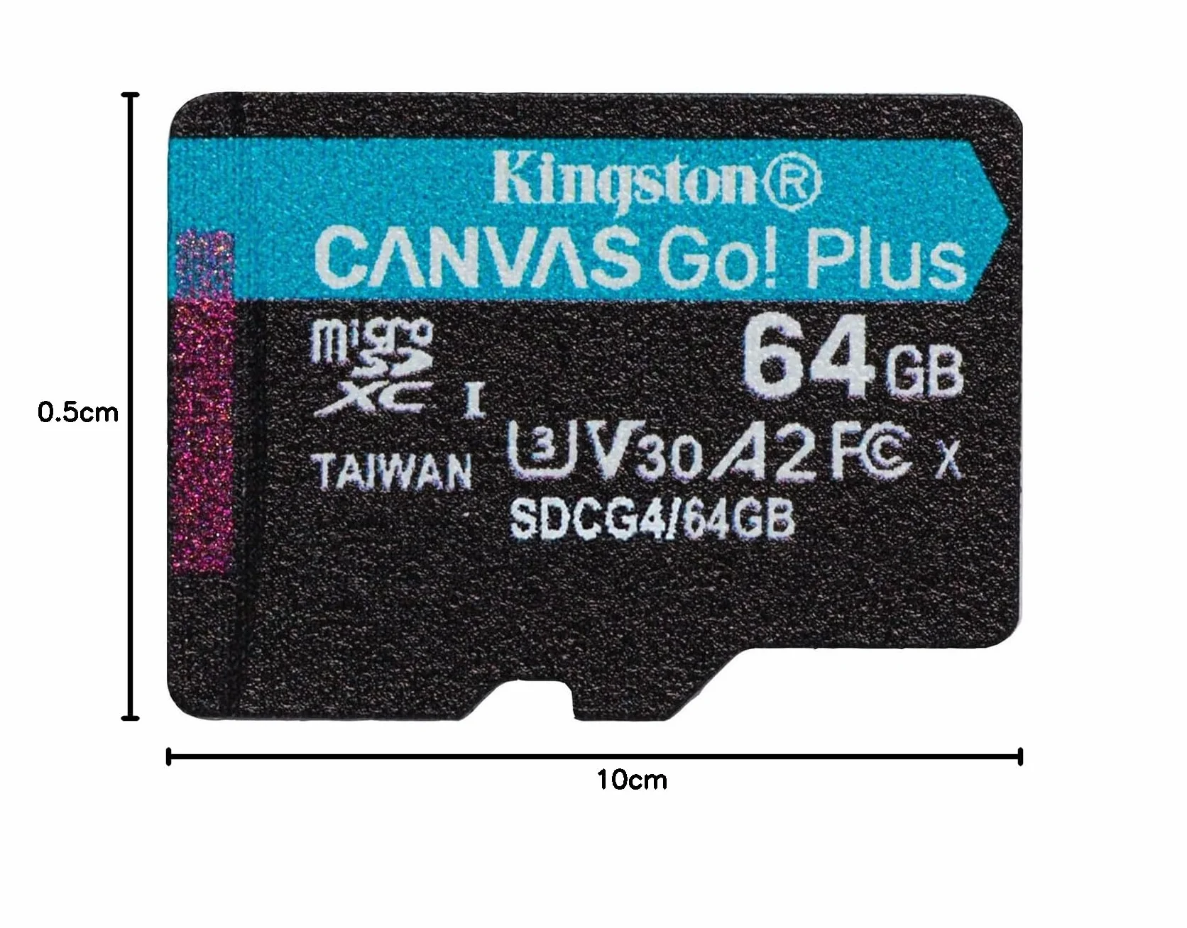 Kingston Canvas Go Plus karta pamięci microSDXC Gen4 200 MB/s A2 U3 V30 64 GB karta + adapter-SDCG4/64GB
