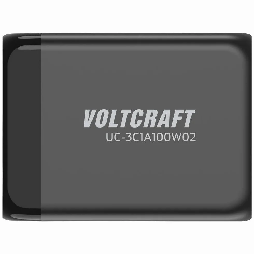 VOLTCRAFT UC-3C1A100W02 ładowarka USB 100 W 3 x USB-C, 1 x USB-A USB PD czarna wewnętrzna GaN, zasilanie USB (USB-PD), szybka