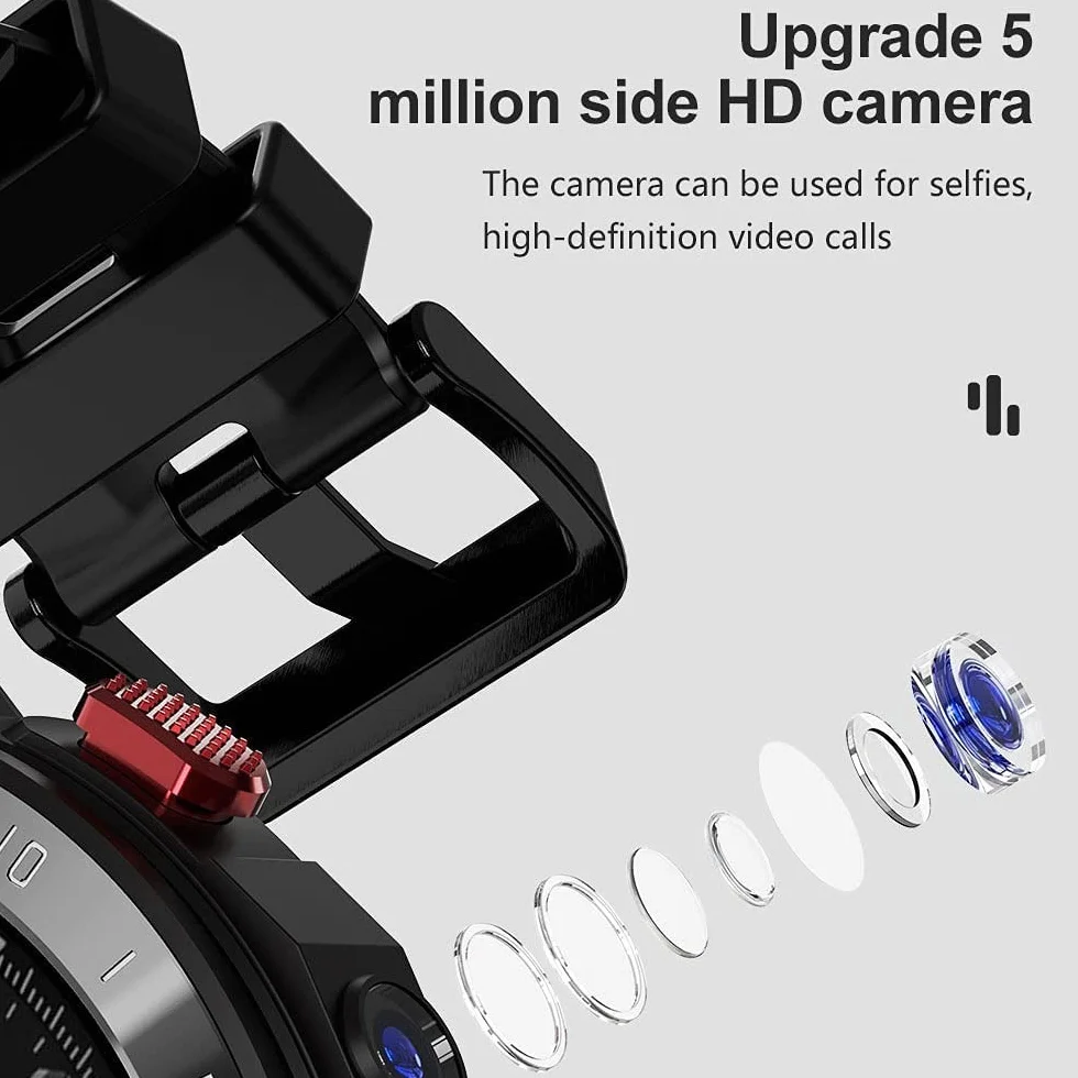KANBUN 4G Smart Watch 1G 64G obsługa karty SIM niestandardowy zegarek twarz inteligentny zegarek męski 1,6 cala pełny okrągły ekran kamera HD smartwatch