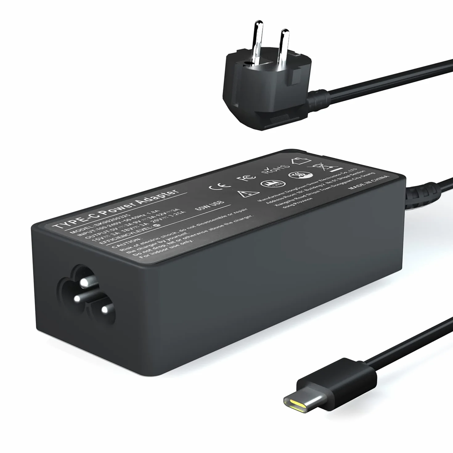 65W USB C Laptopa Ładowarka Zasilacz do Lenovo Thinkpad X1 Carbon T14 T15 T480 T490 T580 T590 E480 E490 Chromebook C330 S330 100e 300e 500e Lenovo Yoga Adapter Zasilacz