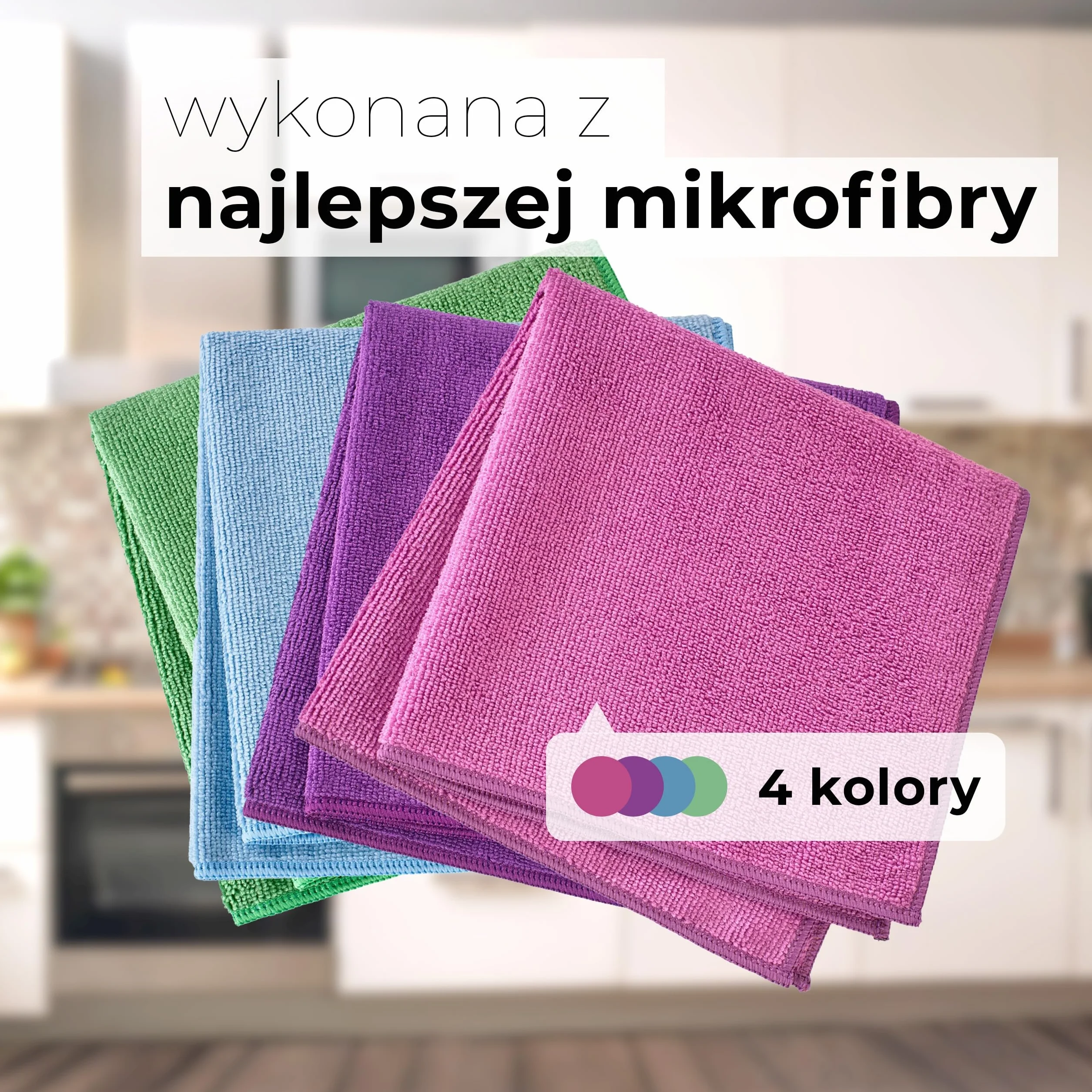 Quest ściereczka z mikrofibry All Blue do szyb i szkła 37x37 cm, 100 szt. | Chłonna ścierka do okien, luster, auta, AGD i mebli, bez smug, nie rysuje, do pracy na sucho i mokro, wielorazowa