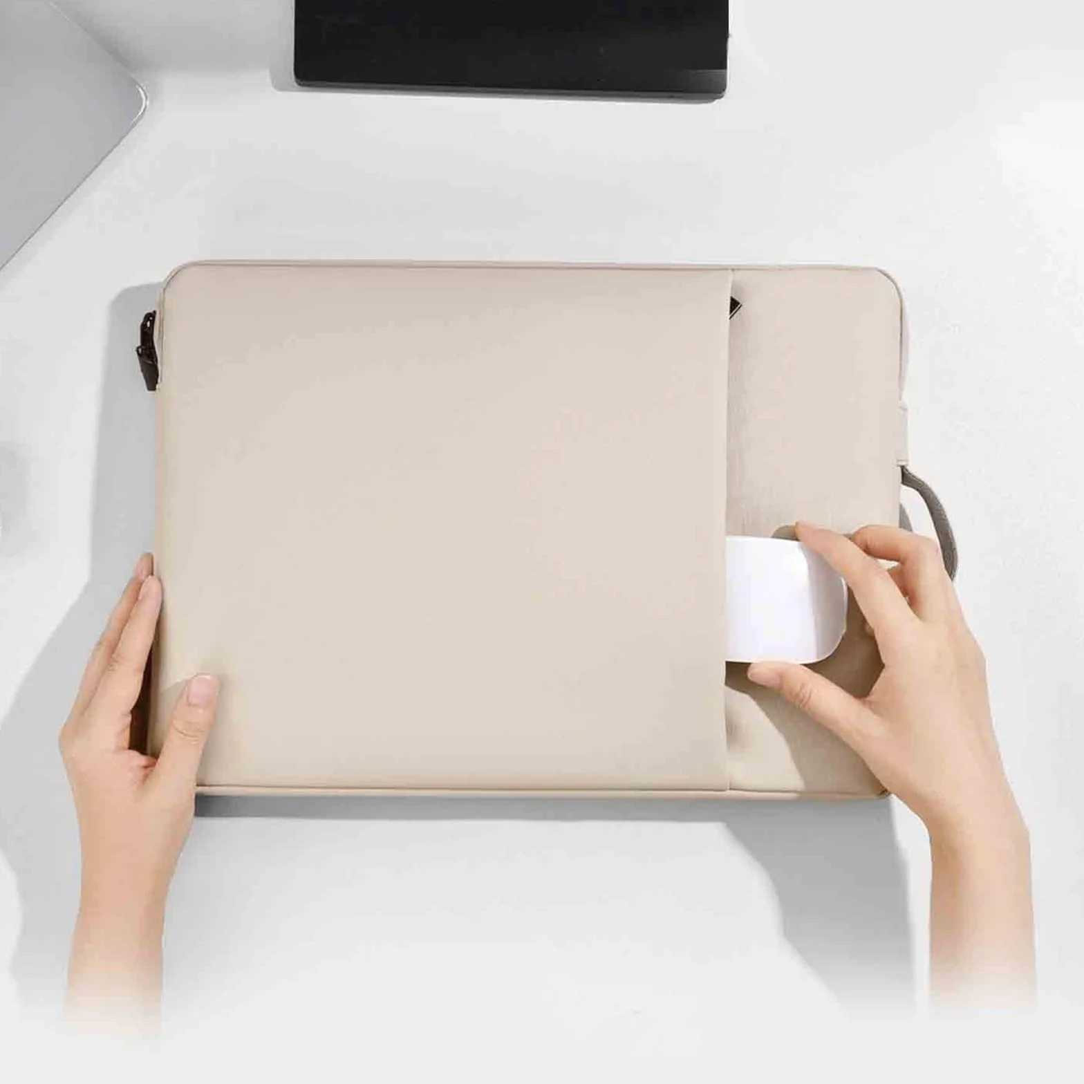 Pokrowiec na laptopa skórzany pokrowiec ochronny na laptopa, cienka torba na tablet, na 13-16 cali z uchwytem