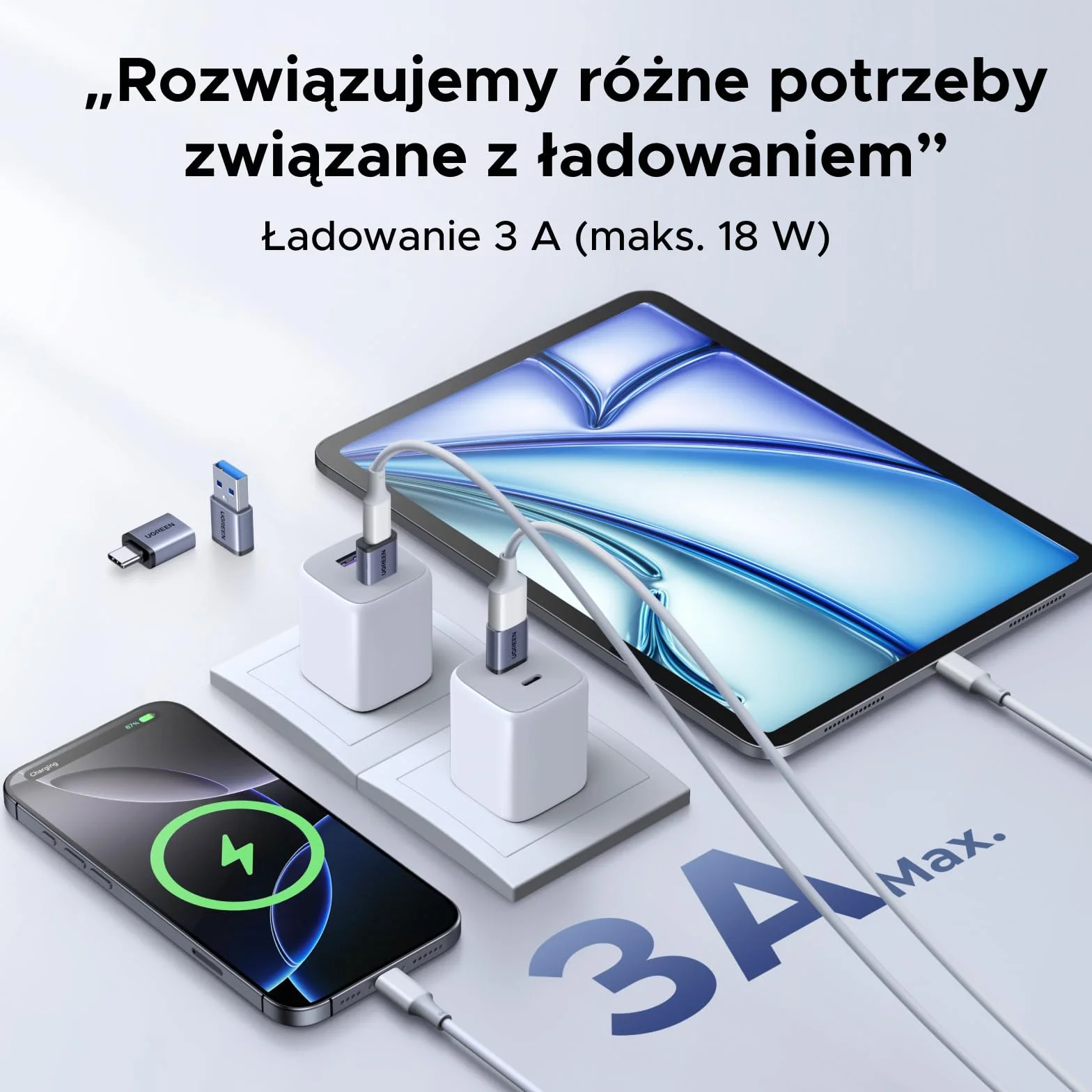 UGREEN Adaptery USB C 10 Gbps 4 szt. USB 3.2