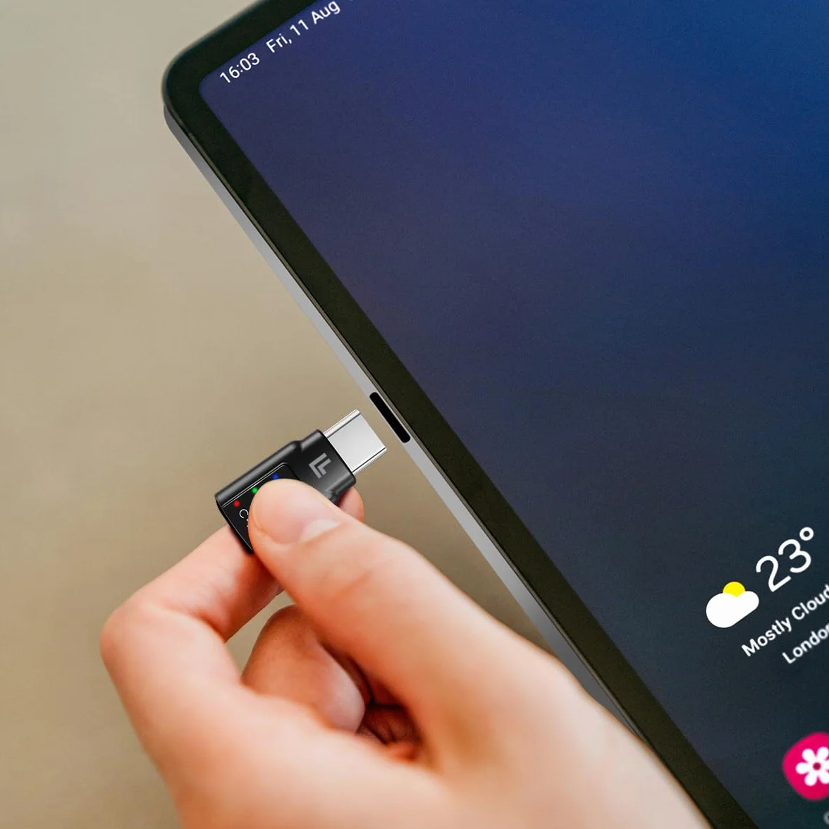 LogiLink UA0424 - DAC adapter audio do smartfonów/tabletów/notebooków, USB-C (wtyczka) do 3,5 mm (gniazdo), np. do podłączenia słuchawek z wtyczką 3,5 mm do telefonów komórkowych