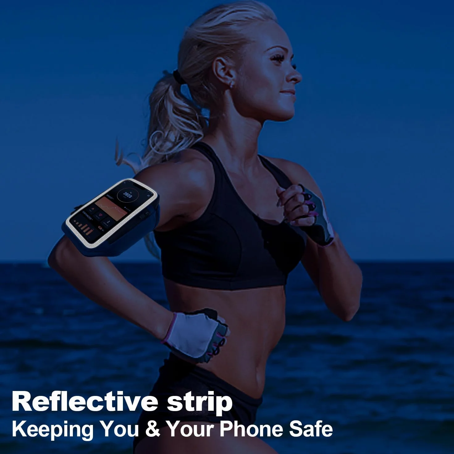 Sportowa bransoletka na telefon komórkowy, poręczna torba na słuchawki, 6,9 cala, etui na ramię do iPhone 16 15 14 13 12 Pro Max Galaxy S20-S24 z kieszenią na klucze na słuchawki do joggingu
