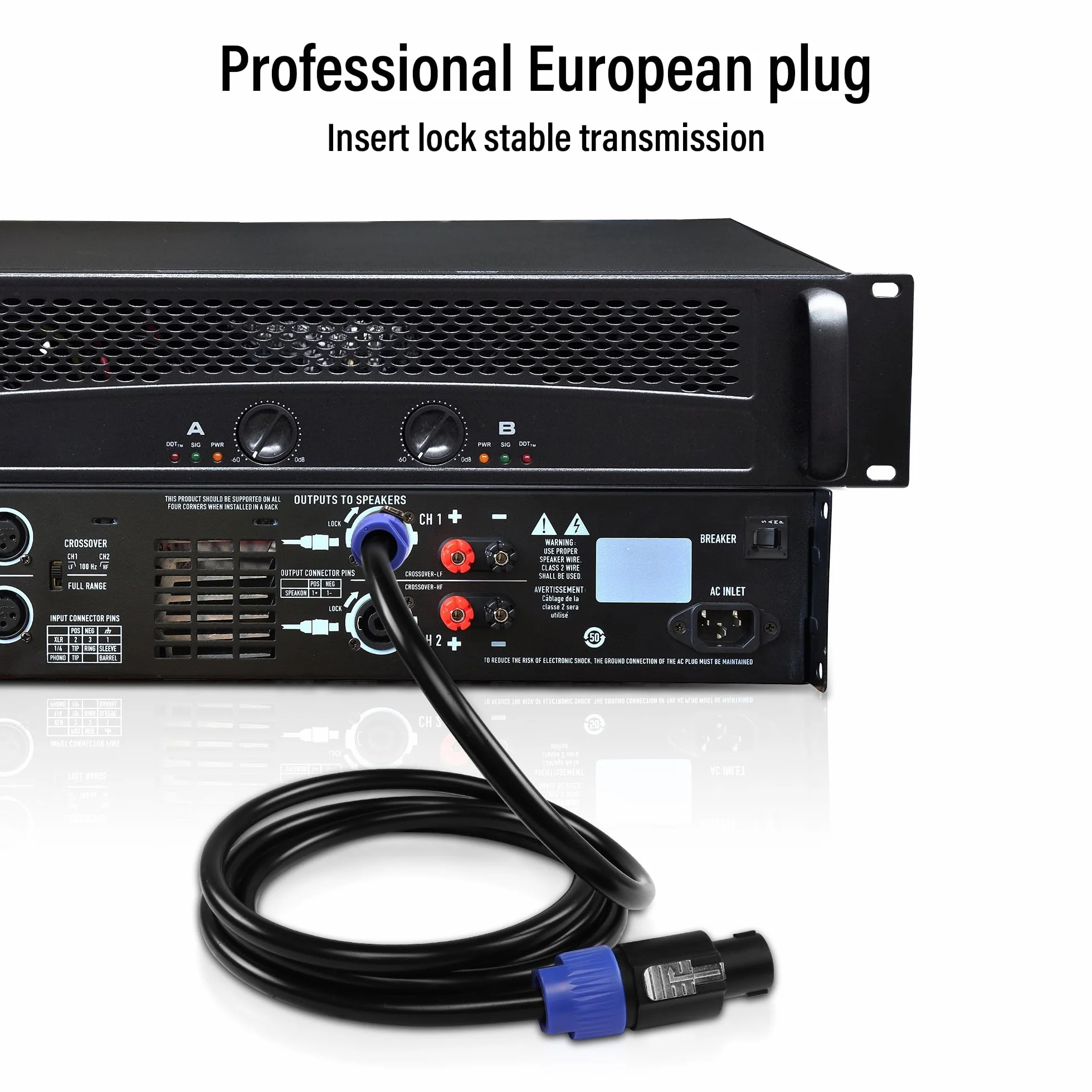 Speakon Cable 12AWG 2 Pin NL2FC Speaker męski na męski 2M