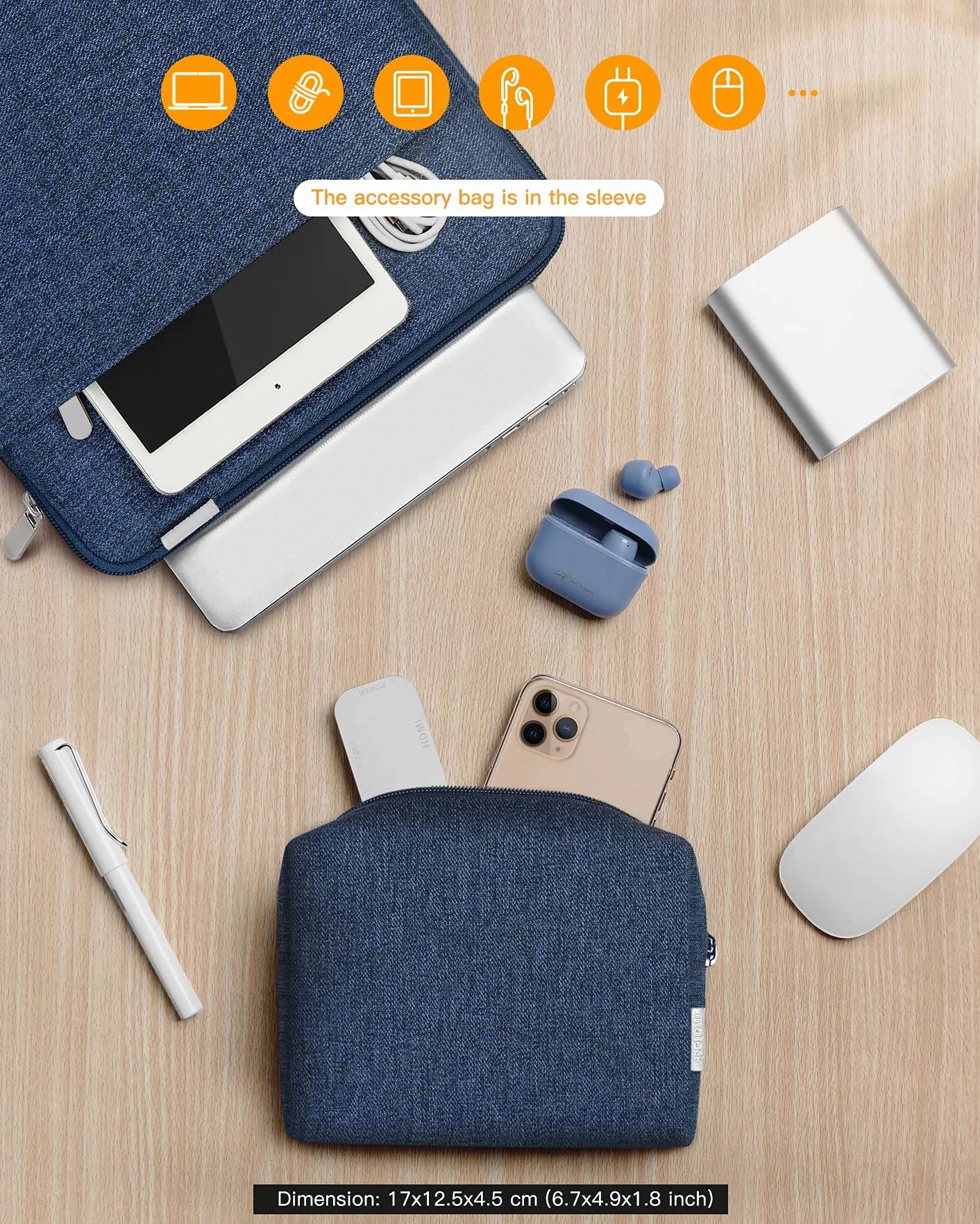 Inateck Kompleksowa ochrona 360°, etui na laptopa, kompatybilne z MacBook Air M3/M2/M1 2024-2018 A3113 A2681 A2337, MacBook Pro M2/M1 2022-2016, A2686, A2338