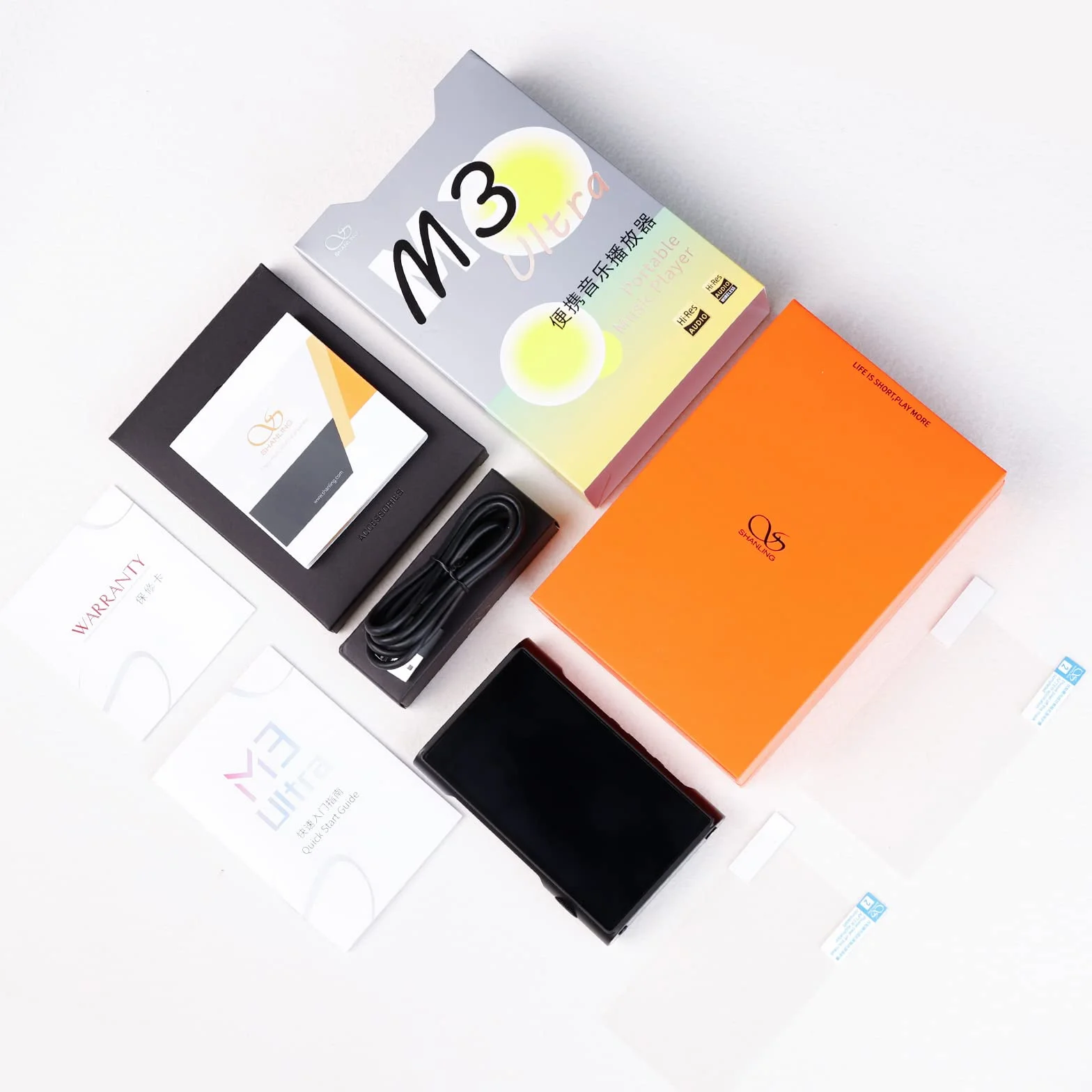 SHANLING M3 Ultra odtwarzacz MP3/MP4, Bluetooth, ekran dotykowy 4,2 cali LCD, MQA 16X, 3500mAh, 32 GB+2 TB