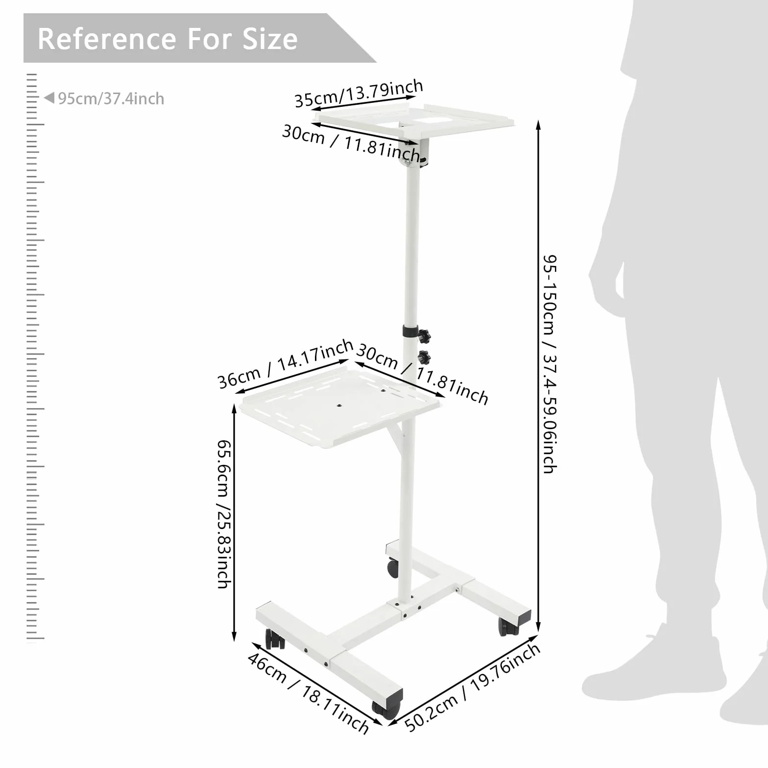 Przenośny uchwyt projektora - statyw z regulacją wysokości