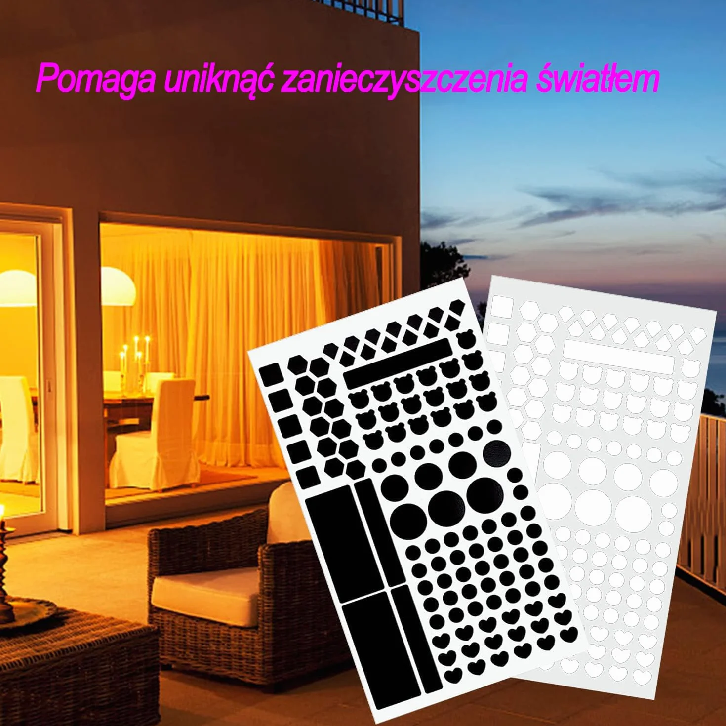 2PCS naklejki blokujące światło, naklejki ściemniające światło led, Ściemnianie światła 80% ~ 100% Blackout Stickers dla elektroniki, TV, Routers, zegary z 1PCS pęsety (biały i czarny)