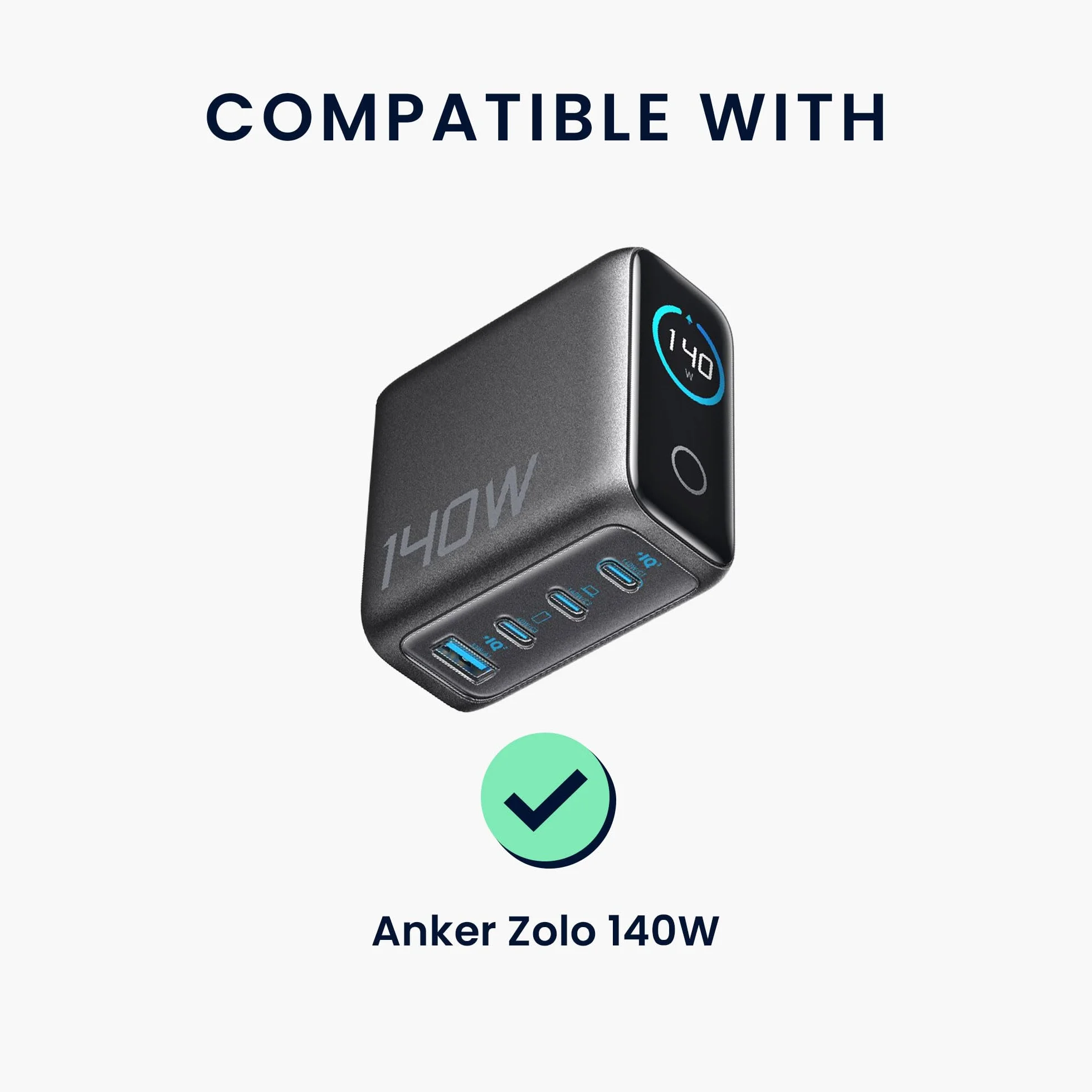 kwmobile Silikonowa osłona powerbanku Anker Zolo 140W Case etui ochronne czarny