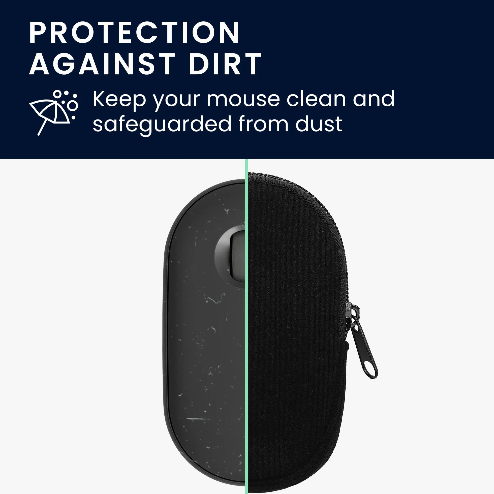 kwmobile etui na mysz kompatybilne z Logitech Pebble Mouse 2 M350s / M350 Etui na mysz Bluetooth z wytrzymałego sznurka i neoprenu - czarne