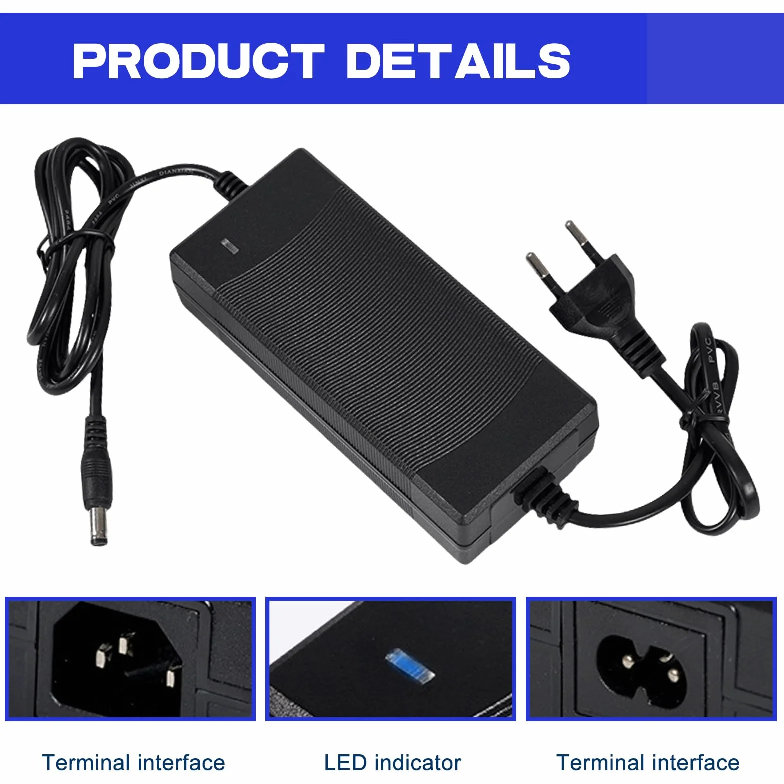 Adapter zasilający 24 V 10 A 240 W 100-240 V AC na DC 24 V 5,5 mm x 2,5/2,1 mm