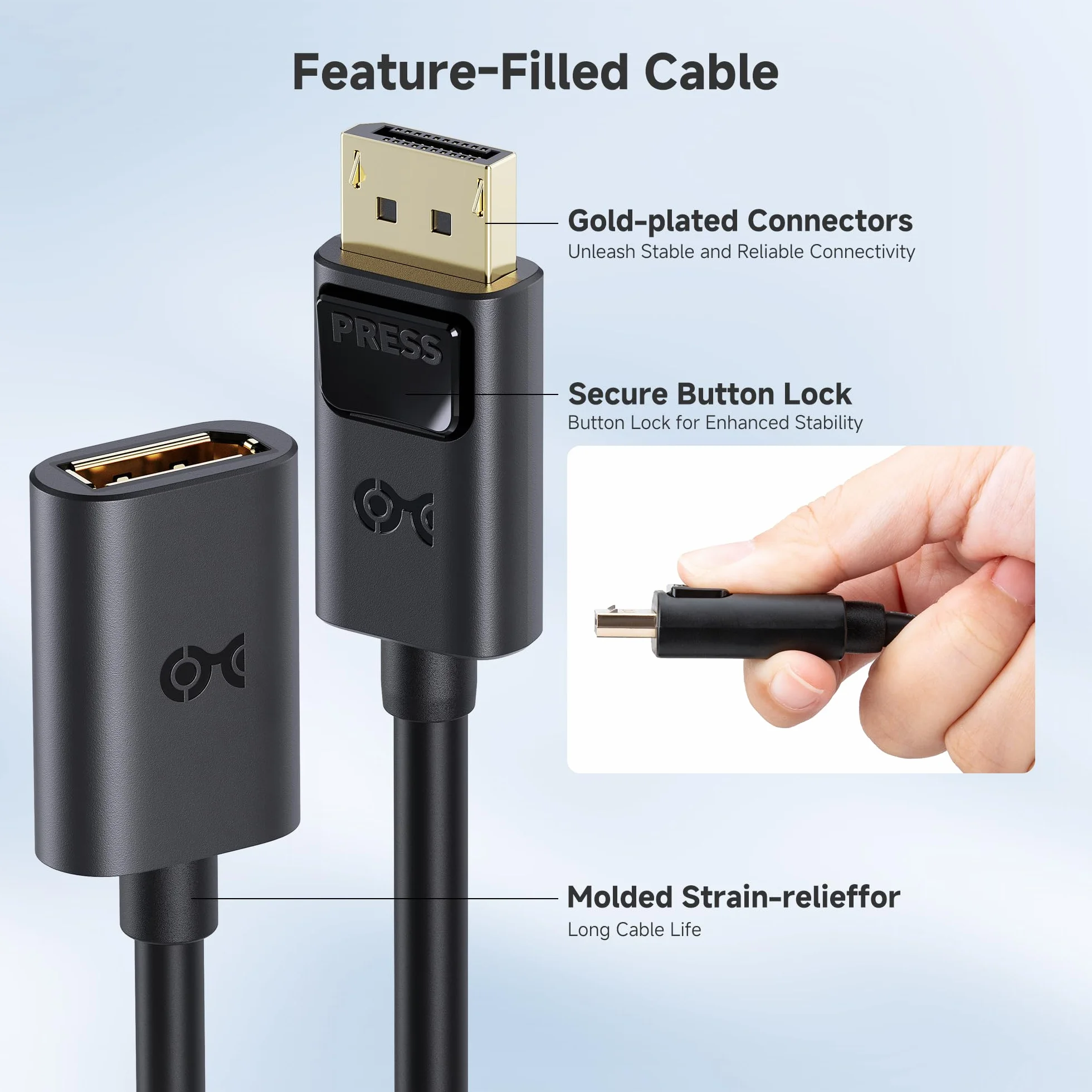 Cable Matters Kabel przedłużający DisplayPort do DisplayPort 6 stóp