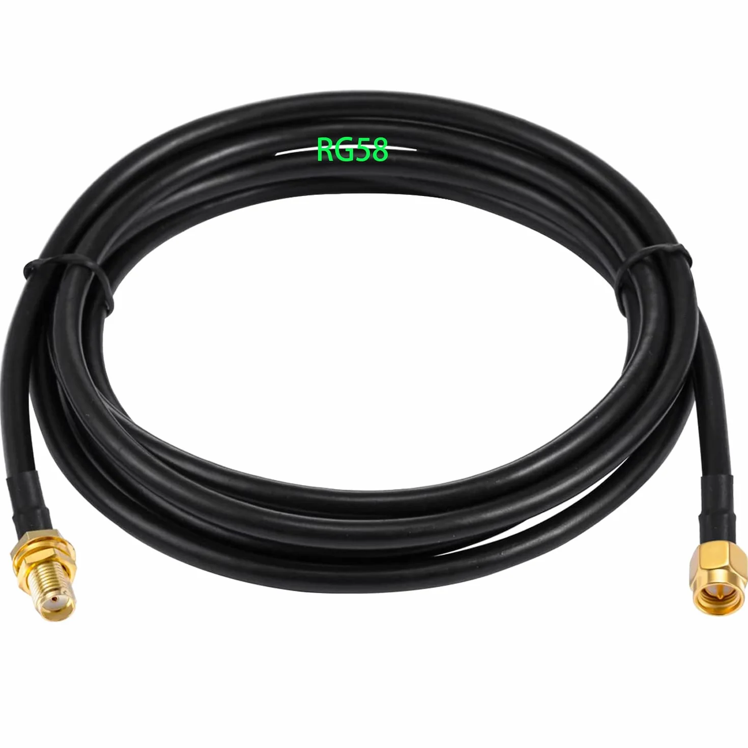 GTIWUNG RG58 SMA kabel 3 m, kabel antenowy WiFi, gniazdo SMA na wtyczkę, kabel koncentryczny, niskie straty, 50 omów, kabel koncentryczny do anteny WIFI/radia/drona FPV itp