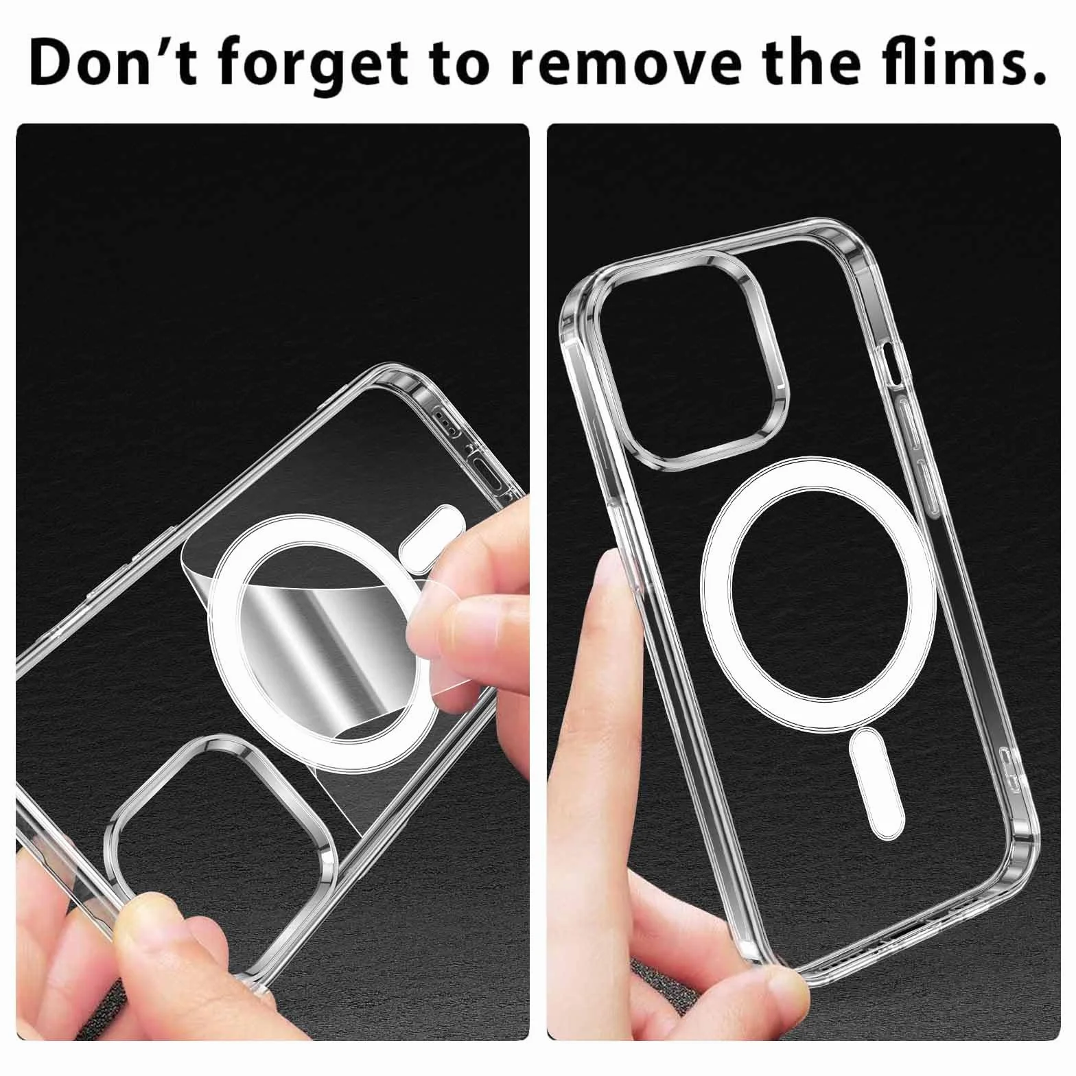 Yoedge Magnetyczne etui ze smyczą do iPhone'a 16 Pro 6,3 cala kompatybilne z MagSafe, etui ze sznurkiem naszyjnik pasek na ramię, przezroczysty TPU silikonowy odporny na wstrząsy futerał z