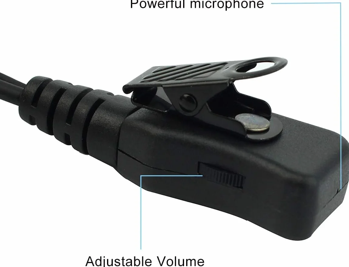 Retevis R111 Walkie Talkie zestaw słuchawkowy 2-pinowe radio typu G słuchawka regulowana głośność kompatybilna RT24 RT27 RT22 RT28 RT46 RT617 RT618 RT619 Baofeng BF-88S Kenwood 2-Way radio (10 szt.)