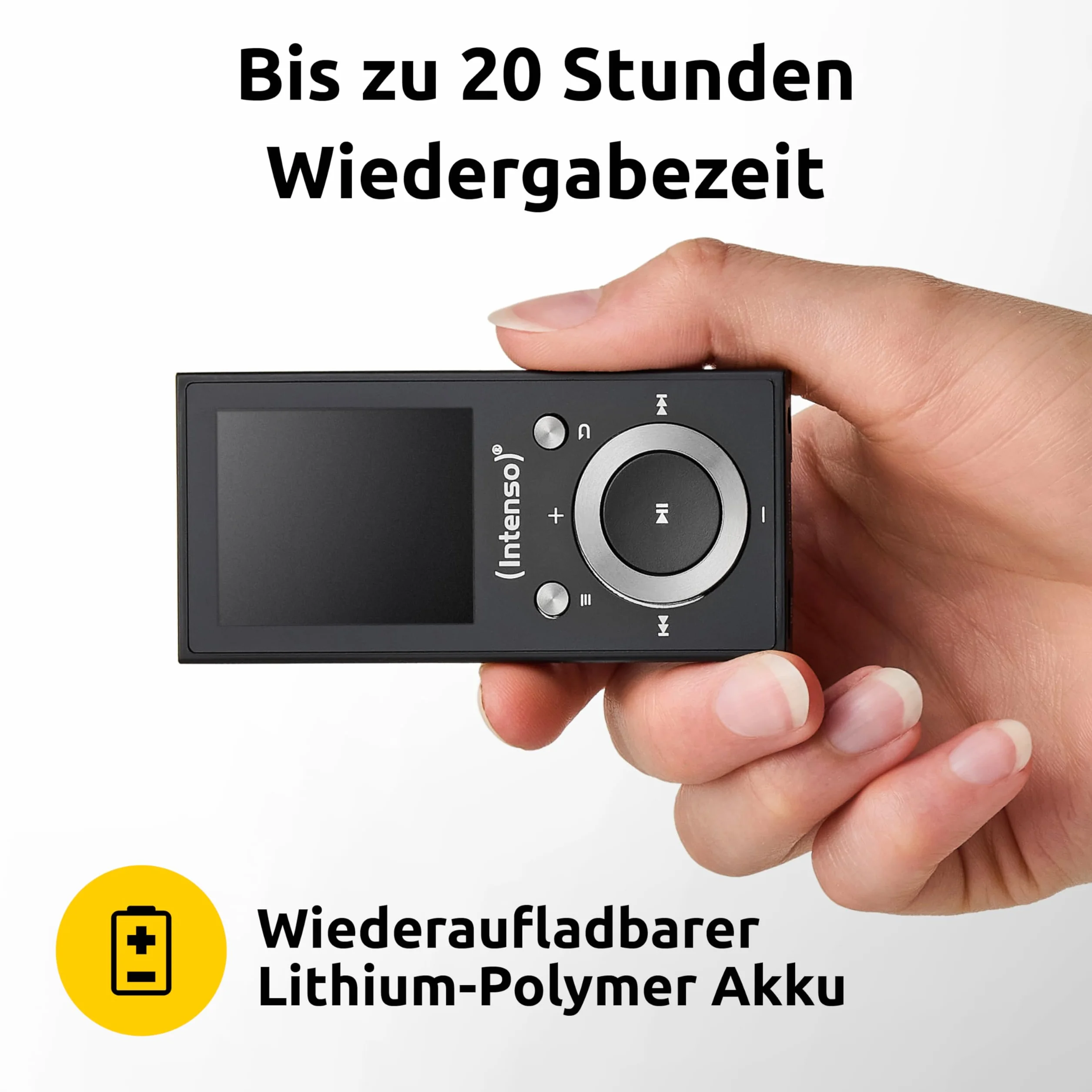 Intenso Video Scooter BT odtwarzacz MP3 z Bluetooth 5.0, kolorowy wyświetlacz 1,8", 64 GB microSD, USB-C, akumulator do 18 h, w zestawie słuchawki, czarny