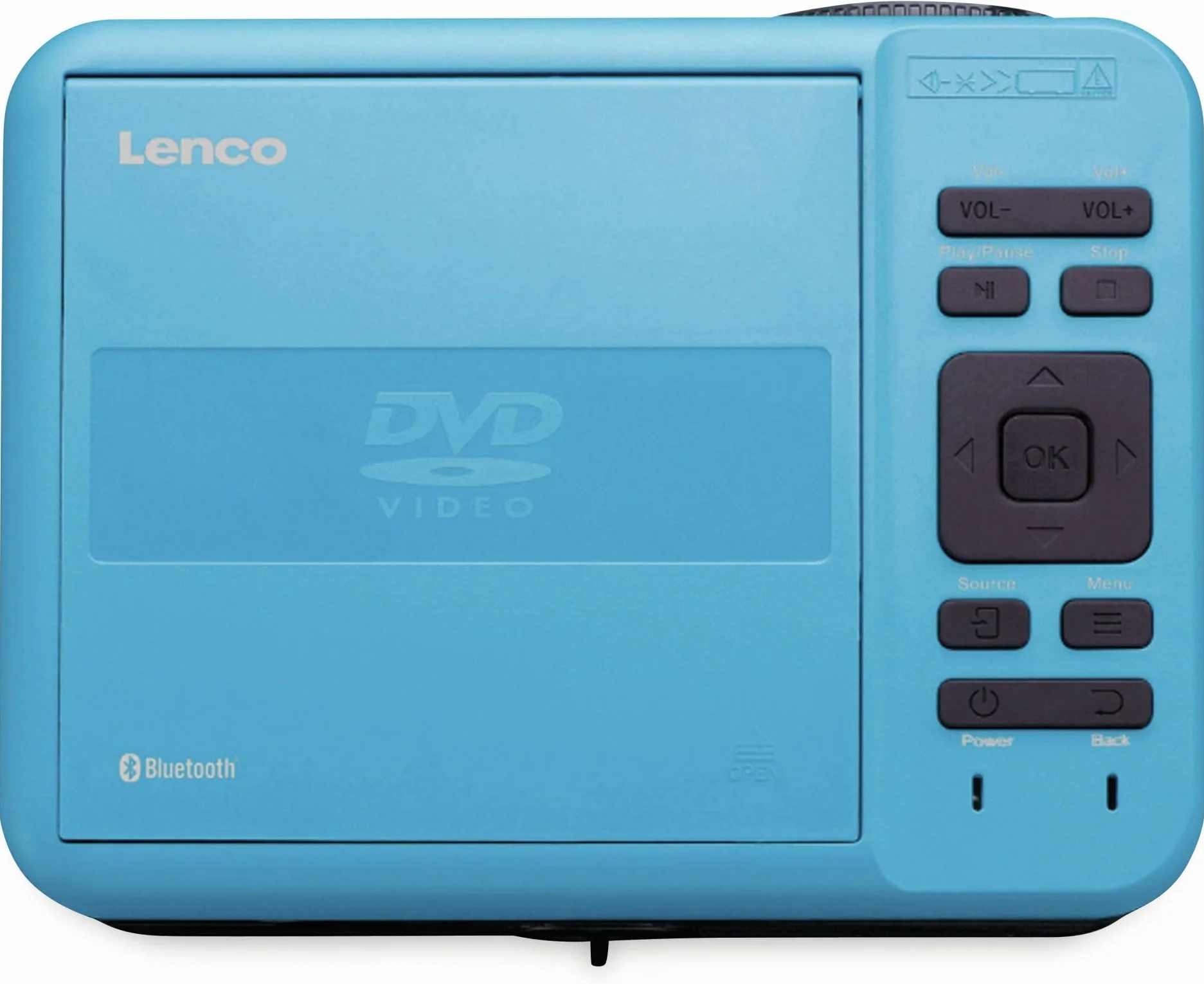 Lenco LPJ-500 - projektor Bluetooth - Mini projektor - odtwarzacz DVD - 2800 lumenów - żywotność 30 000 godzin - Full HD - Bluetooth 5.0-2 x HDMI - Port USB - SD - AV-in - VGA - niebieski