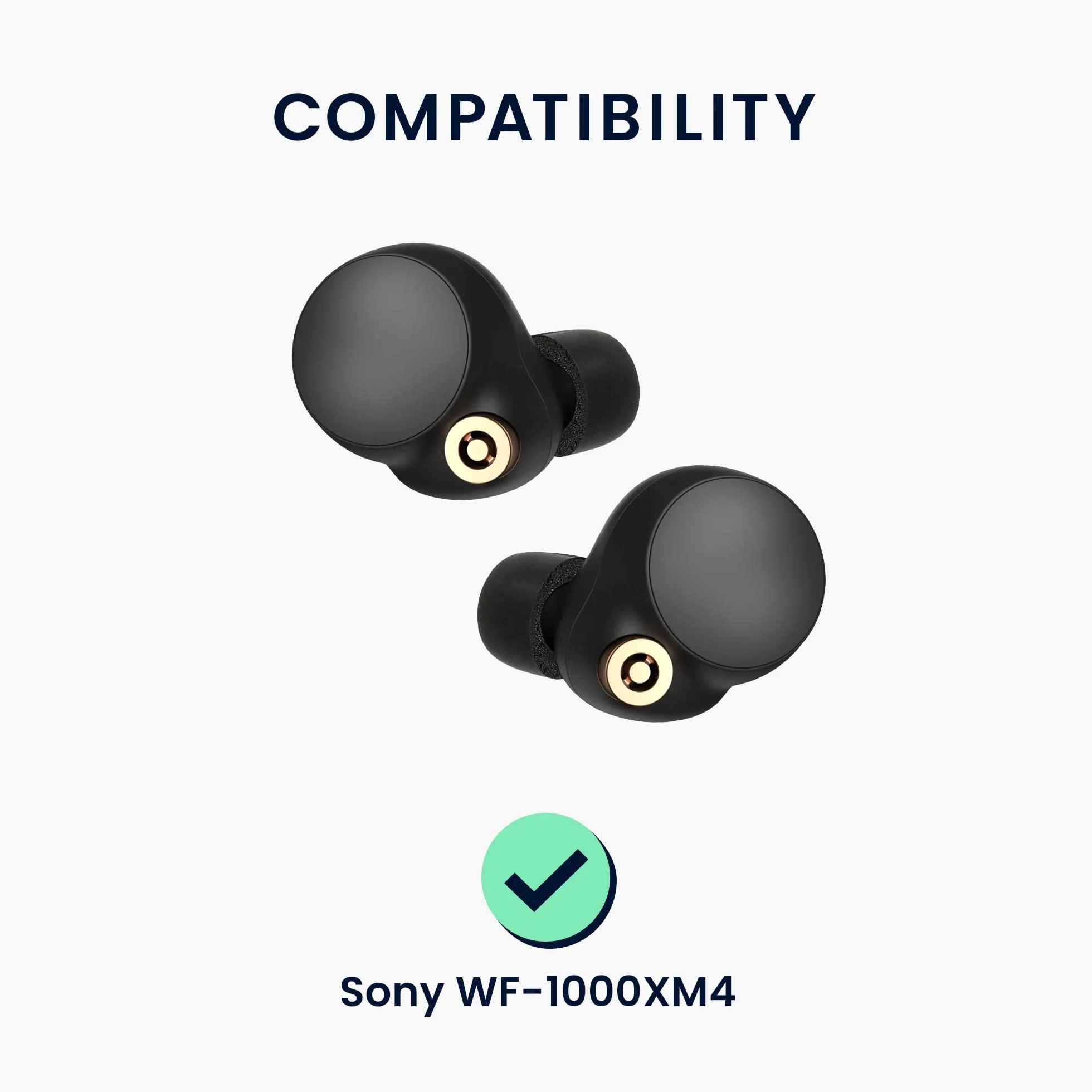 kwmobile 6 x zamienne słuchawki douszne kompatybilne z Sony WF-1000XM4 - 3 rozmiary - miękkie wkładki douszne - czarne