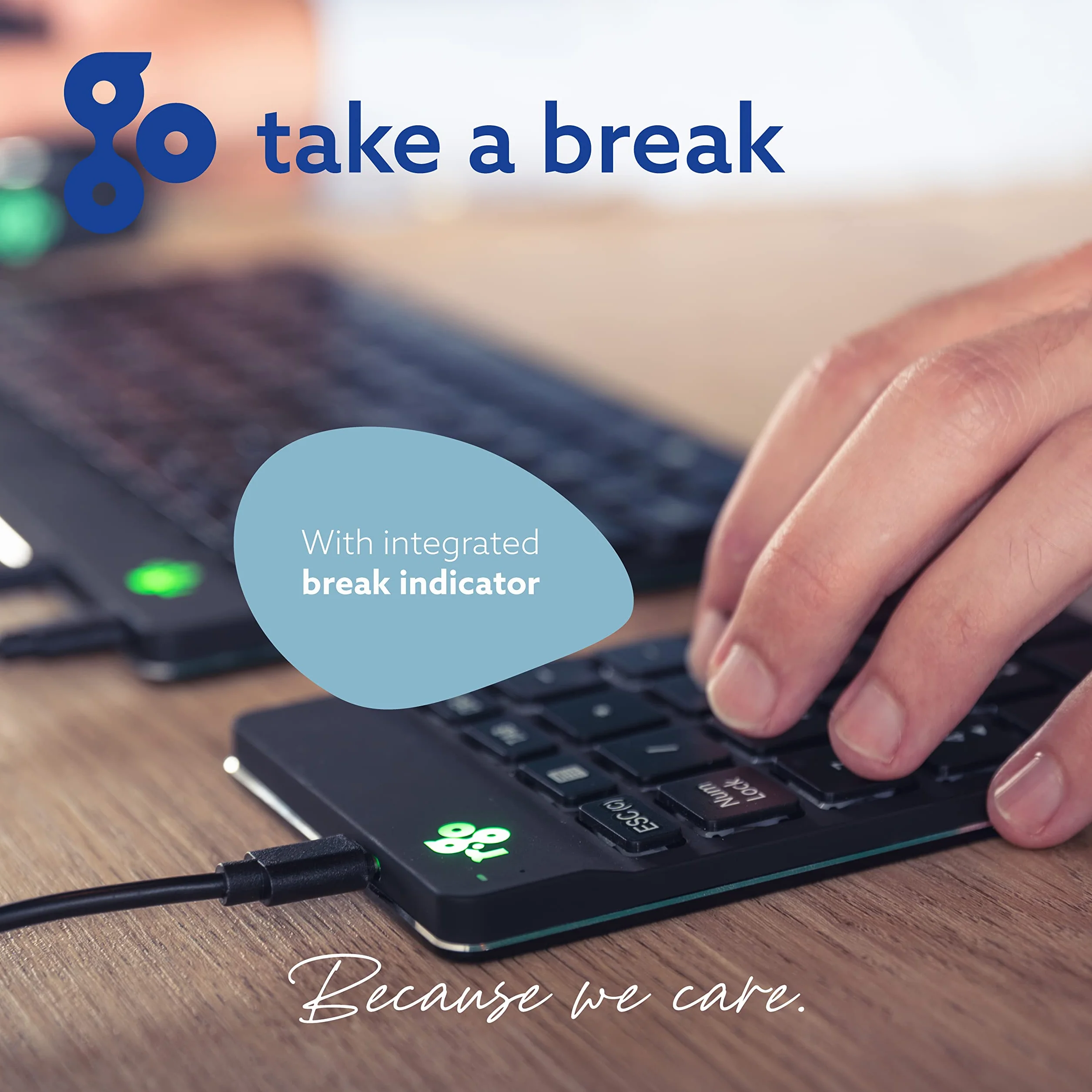 R-Go Tools R-Go Numpad Break klawiatura numeryczna z portem USB, przewodowa, czarna RGOCONMWDBL