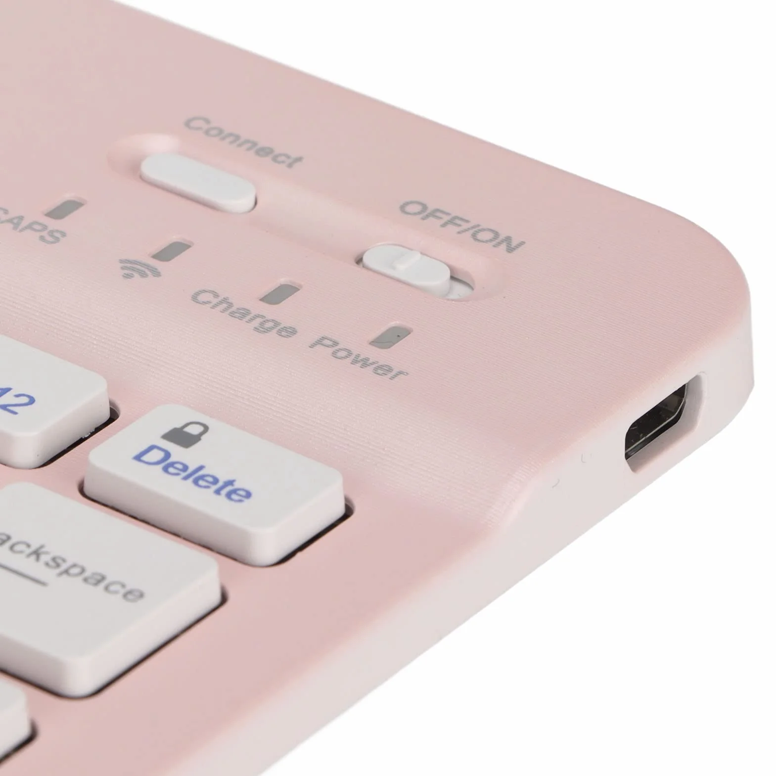Bezprzewodowa Klawiatura Bluetooth, Uniwersalny Kompaktowy Ergonomiczny Telefon Komórkowy/tablet/laptop/komputer do Pisania, dla Systemu Android/IOS/Windows(różowy)