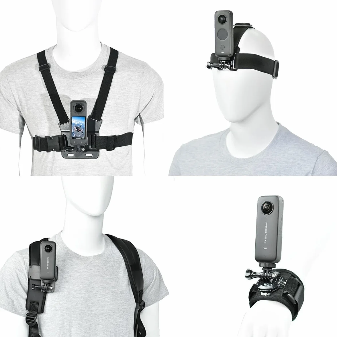 Zestaw akcesoriów do kamery sportowej – uchwyty na nadgarstek do Insta360 X4/X3/X2/One RS/Ace/Ace Pro/Go2, kompatybilne z GoPro Hero 13/12/11/10