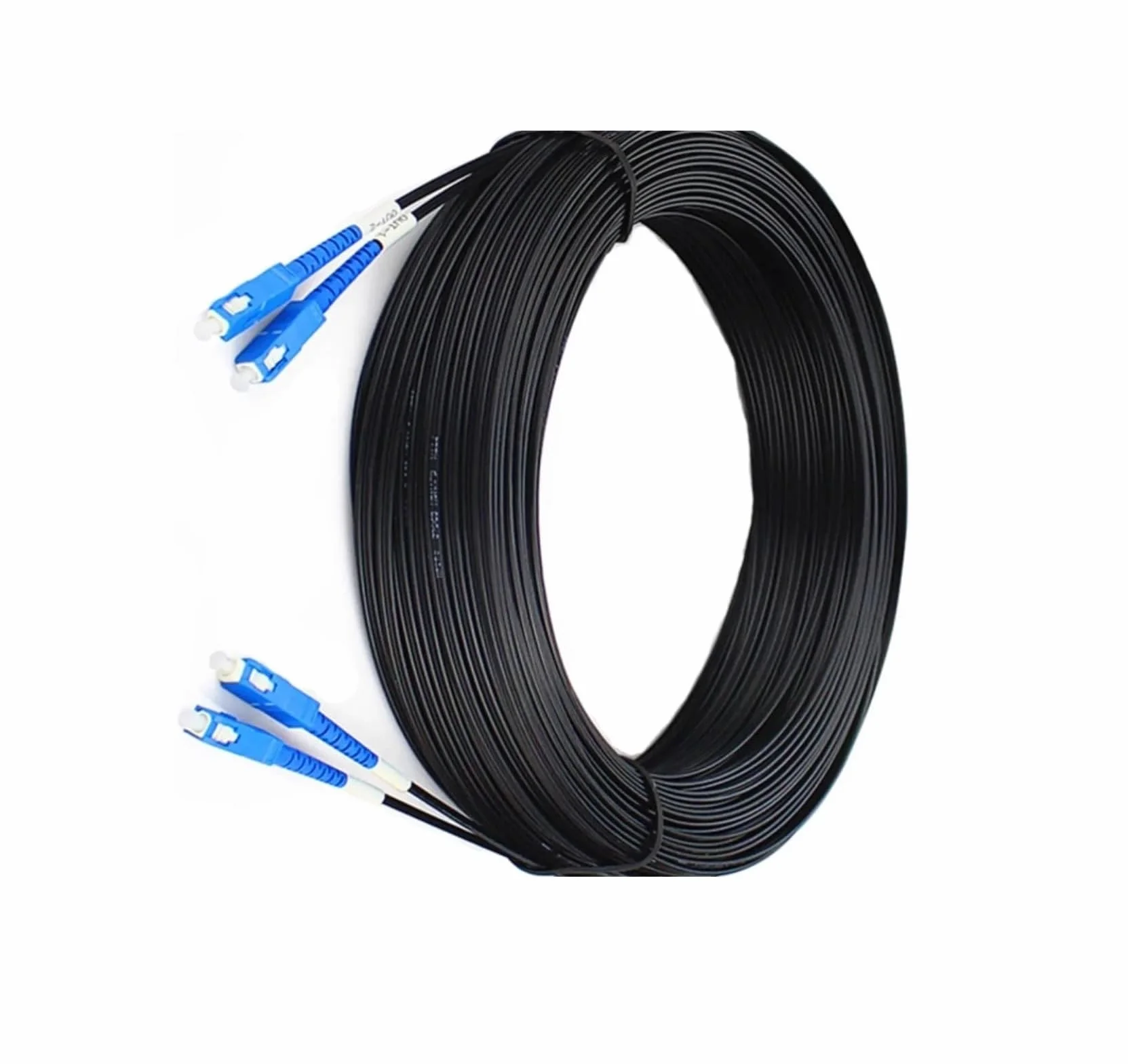 2-żyłowy kabel połączeniowy światłowodowy do zastosowań wewnętrznych – SC UPC jednomodowy, długość 30 m/40 m/50 m, wysoka wydajność(Black,30m)