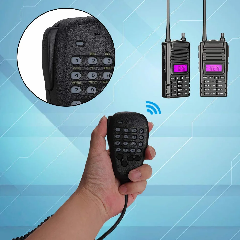 VBESTLIFE Głośnik Walkie Talkie, mikrofon ręczny z pierścieniem magnetycznym do FT-8900 FT-1500 FT-1500M FT-1802 FT-1802M FT-1807 FT-1807M FT-1900 FT-1900R 2500M-FT FT-2600