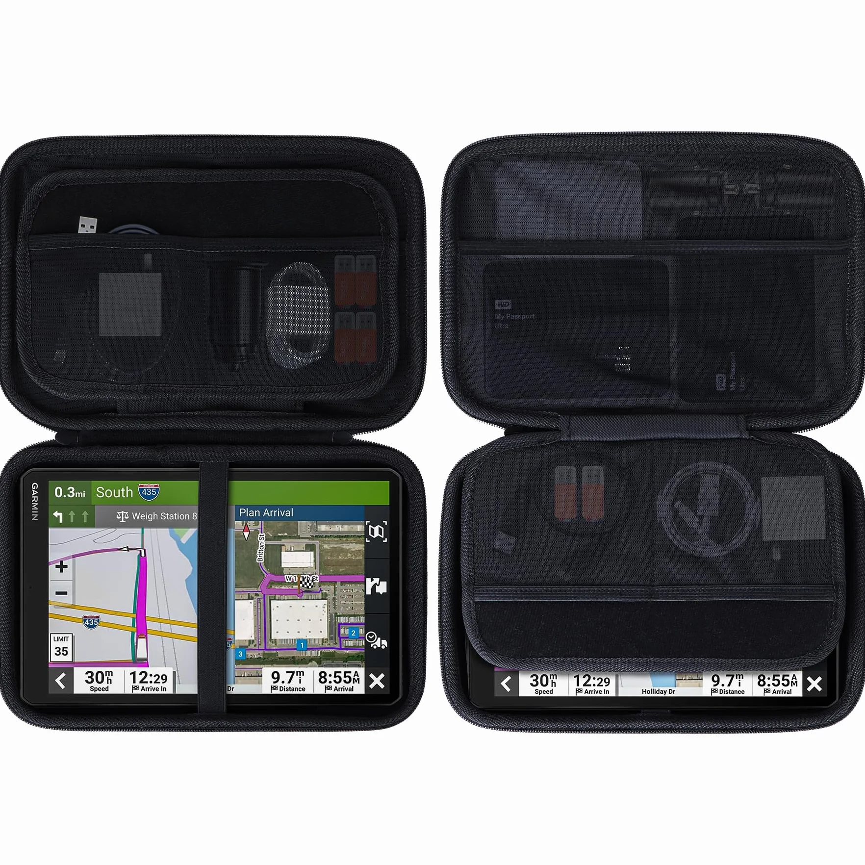 Lebakort Twarde etui etui do Garmin Camper 1090 MT-D lub 1095 lub Camper 890 GPS MT-D nawigacja